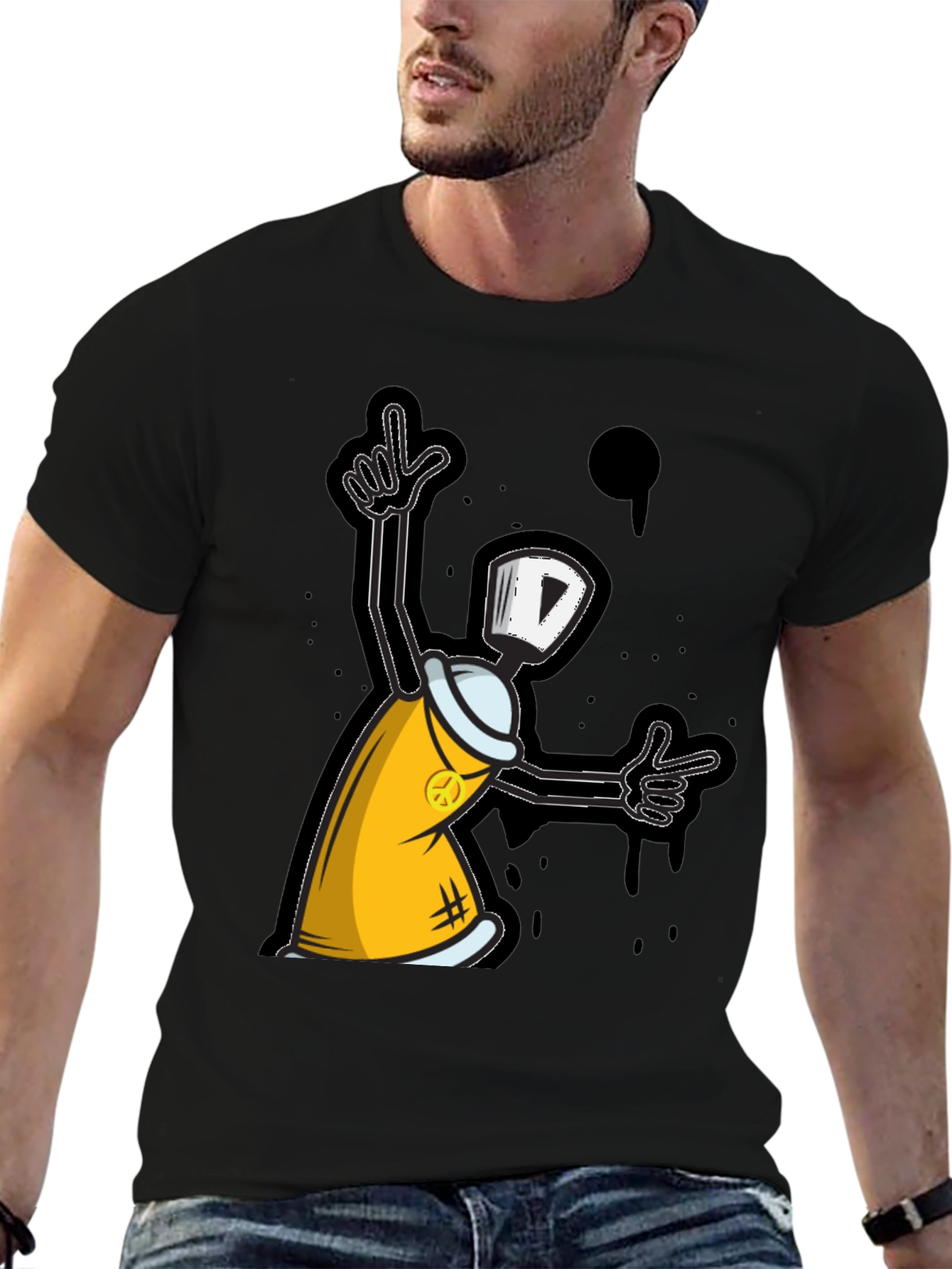 Graffiti Spray Can Graphic T-Shirt