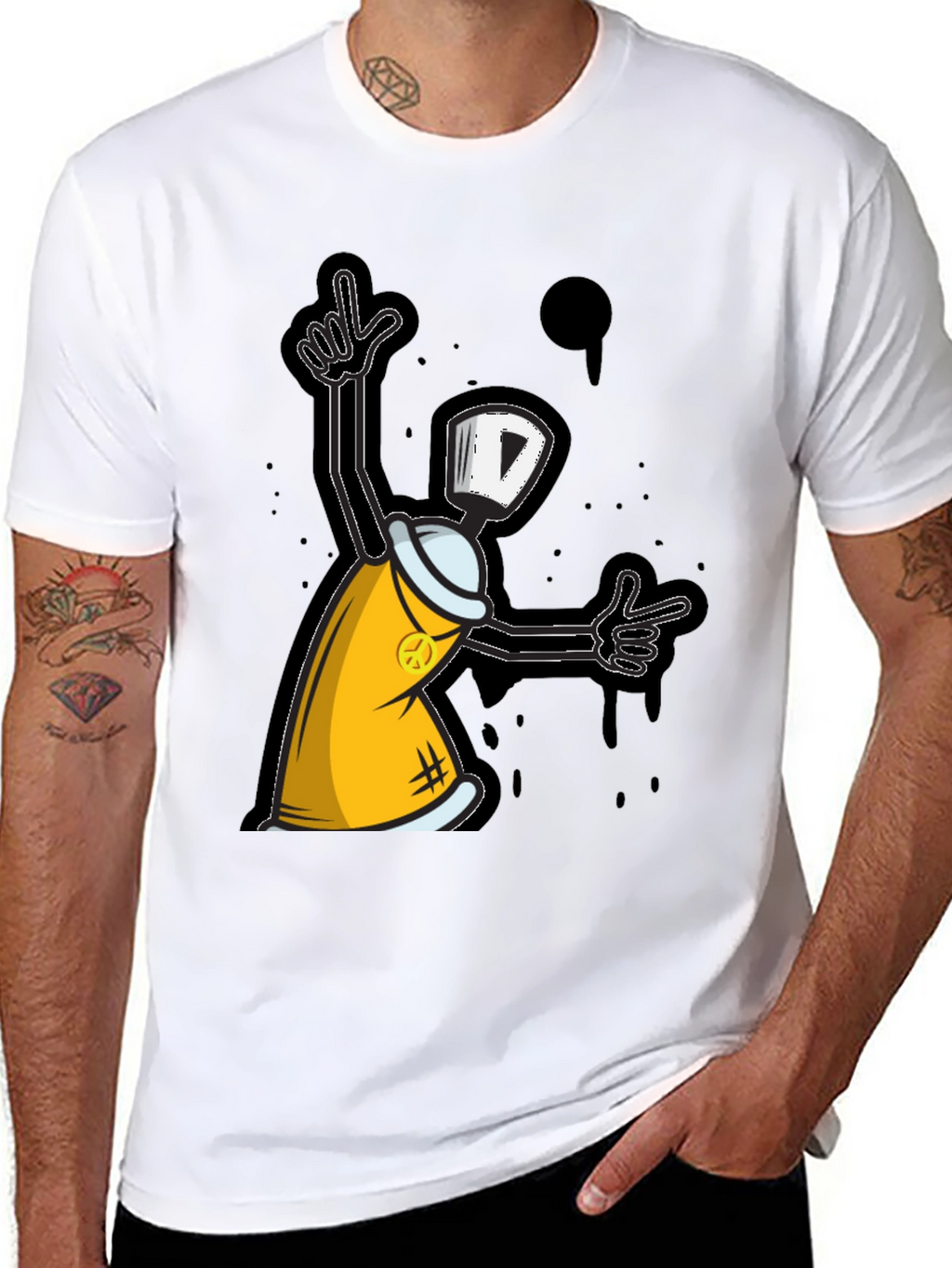 Graffiti Spray Can Graphic T-Shirt
