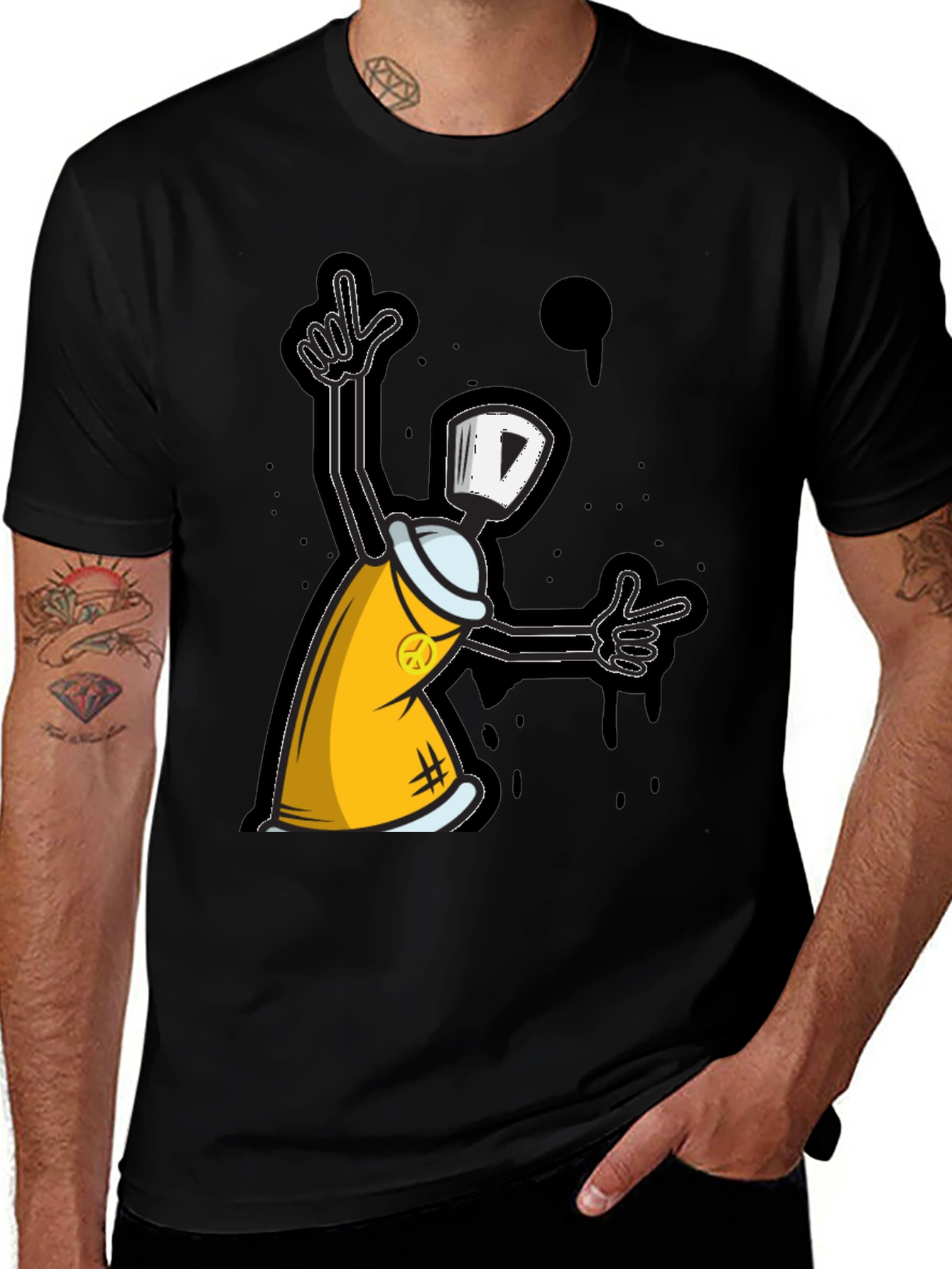 Graffiti Spray Can Graphic T-Shirt