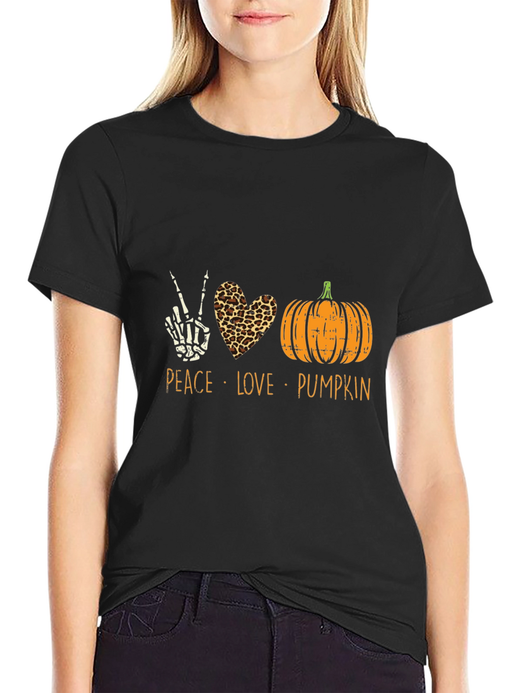 Peace Love Pumpkin Halloween T-Shirt