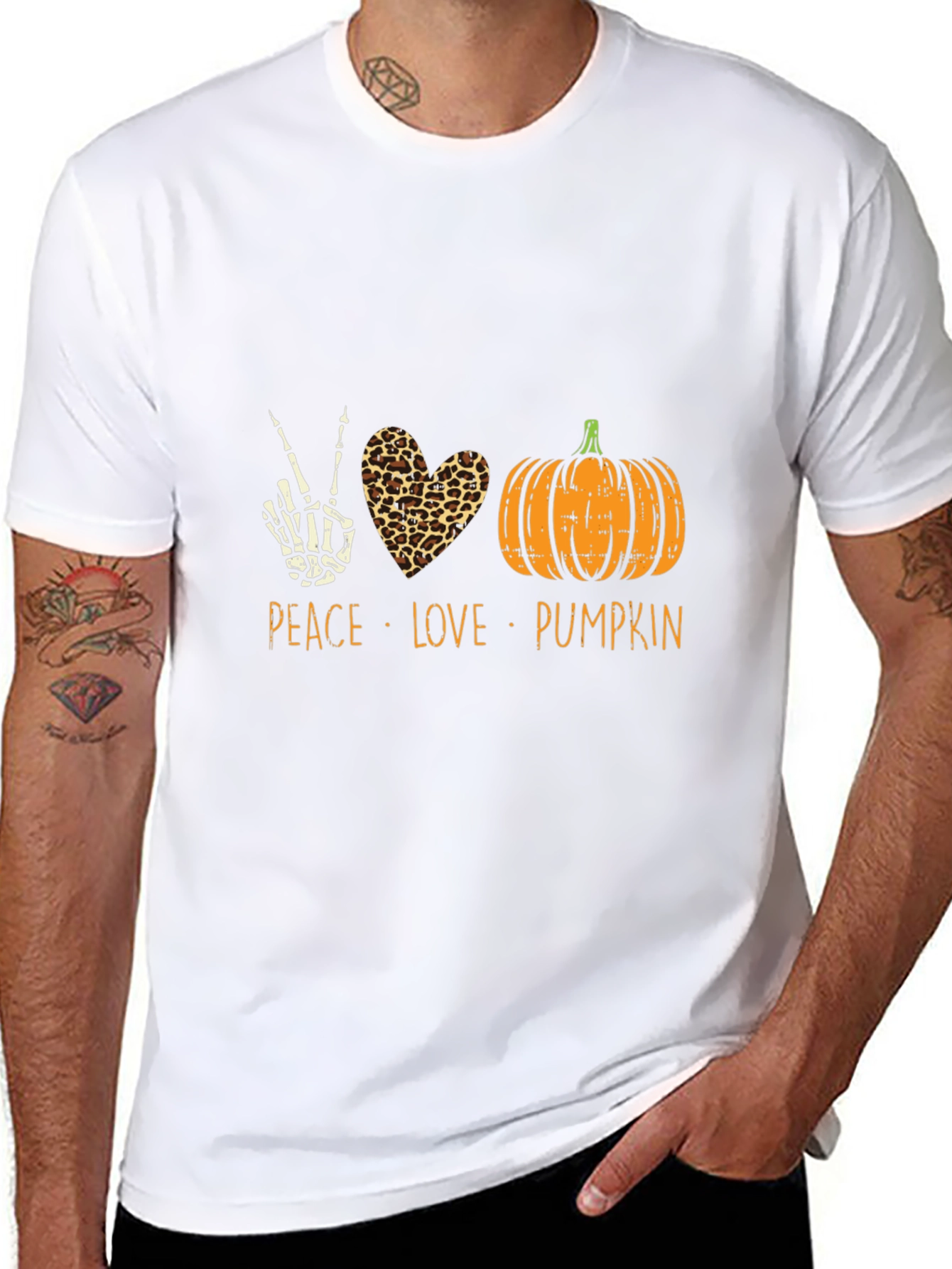 Peace Love Pumpkin Halloween T-Shirt