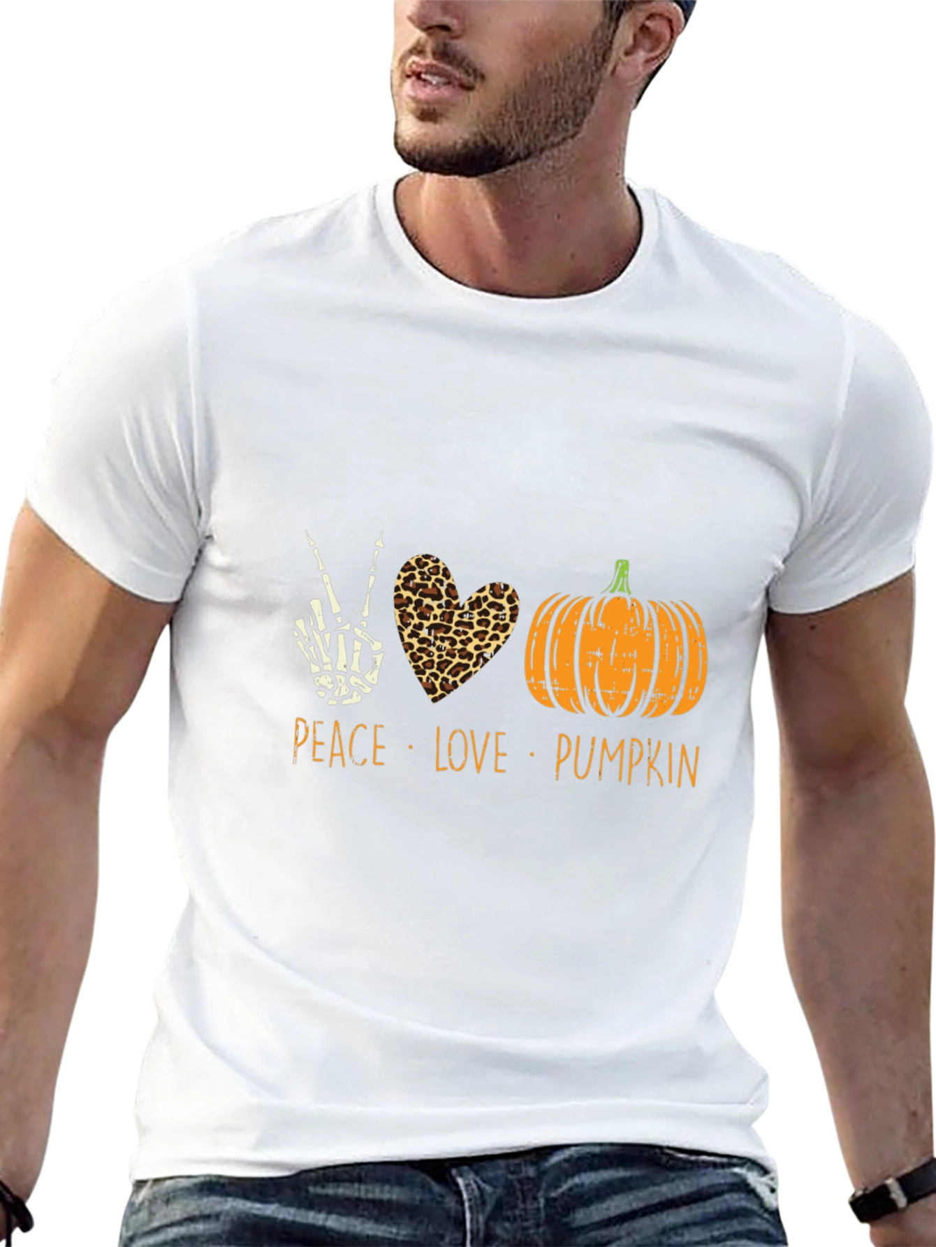 Peace Love Pumpkin Halloween T-Shirt