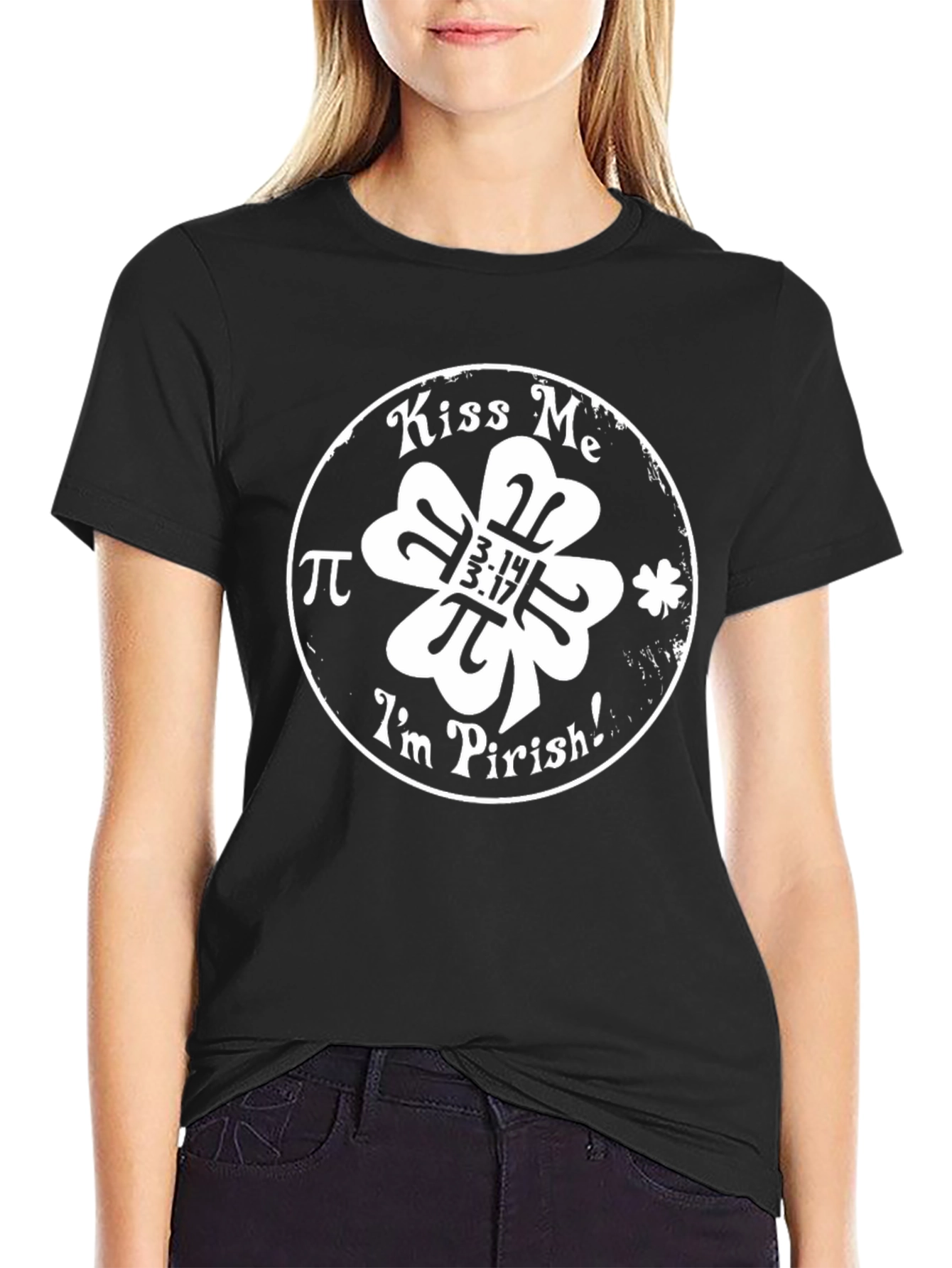 Kiss Me Im Pirish St. Patricks Day Black T-Shirt