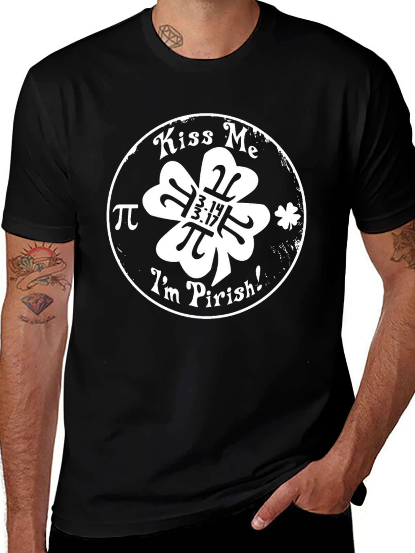 Kiss Me Im Pirish St. Patricks Day Black T-Shirt