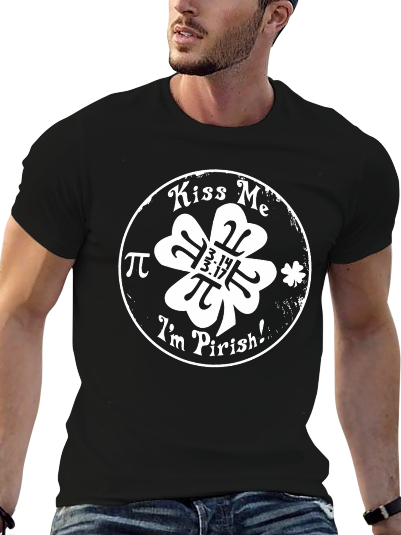 Kiss Me Im Pirish St. Patricks Day Black T-Shirt