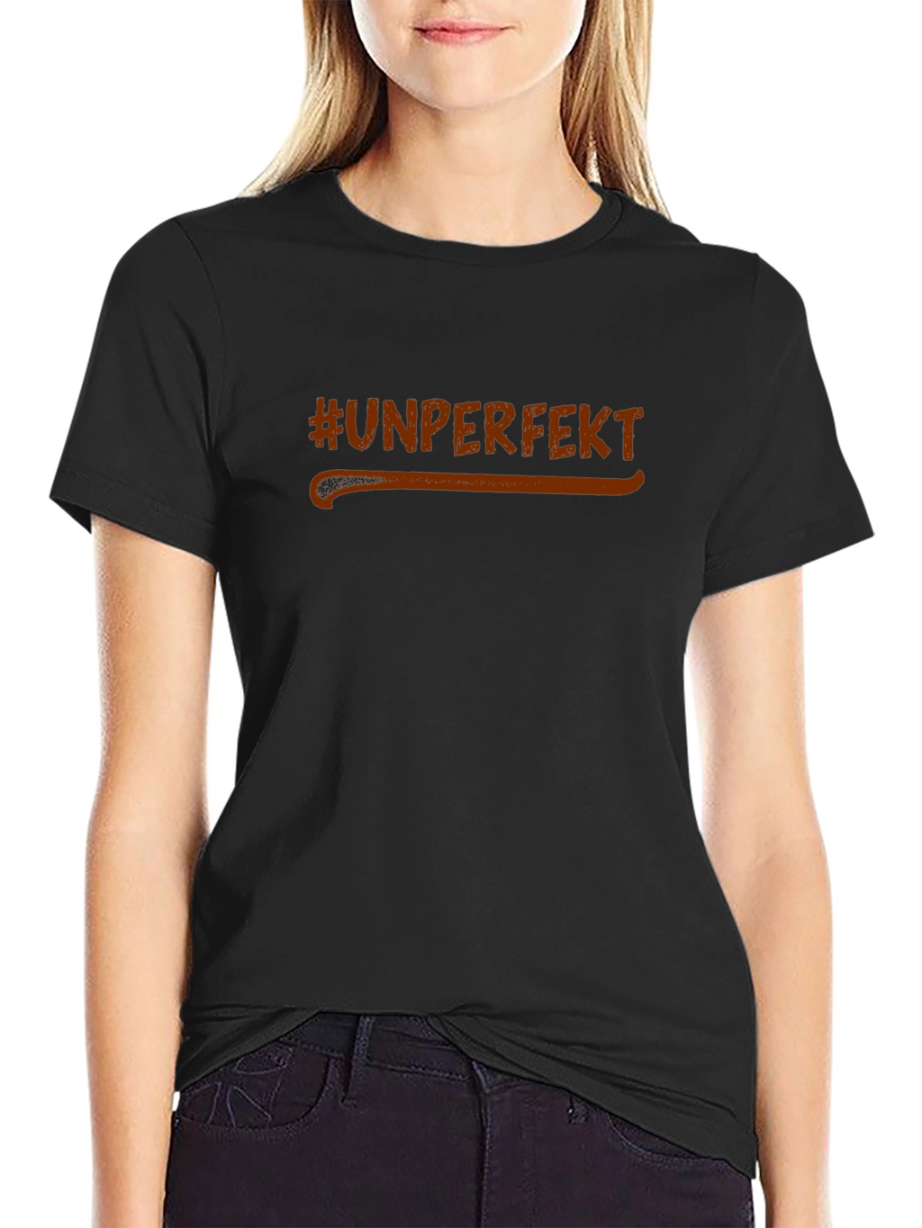 #Unperfekt Black Graphic Tee