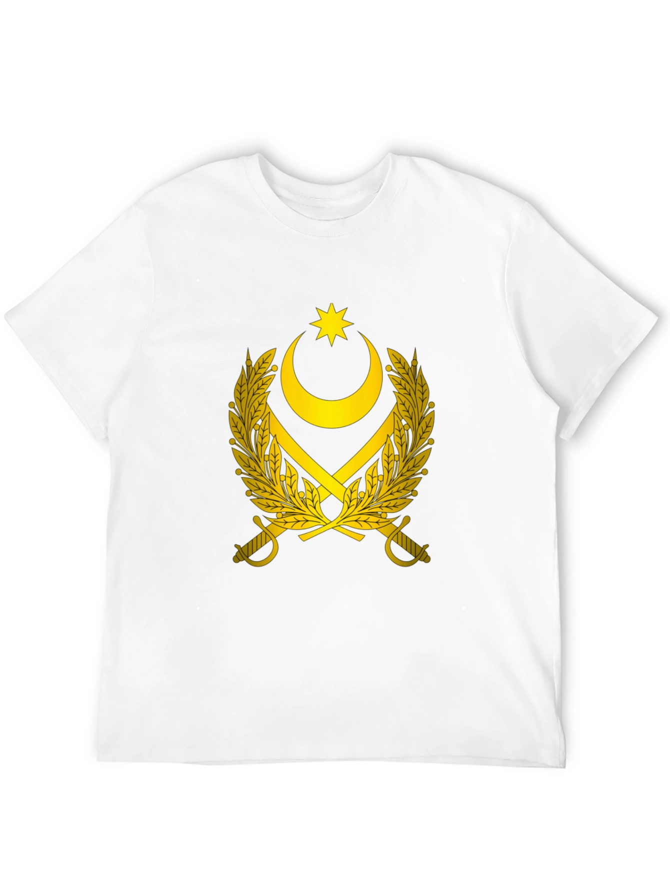 Emblem Tee - Crescent Star & Swords Graphic T-Shirt