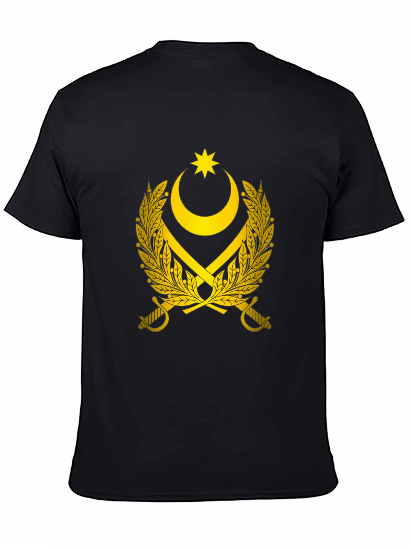 Emblem Tee - Crescent Star & Swords Graphic T-Shirt