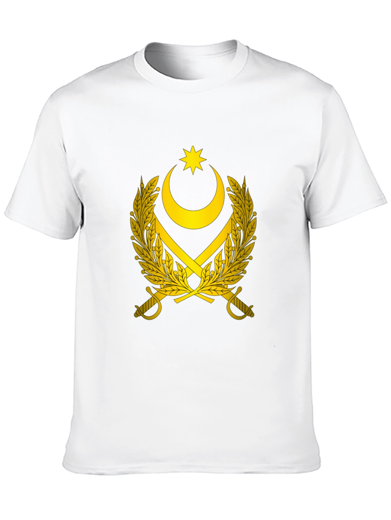 Emblem Tee - Crescent Star & Swords Graphic T-Shirt