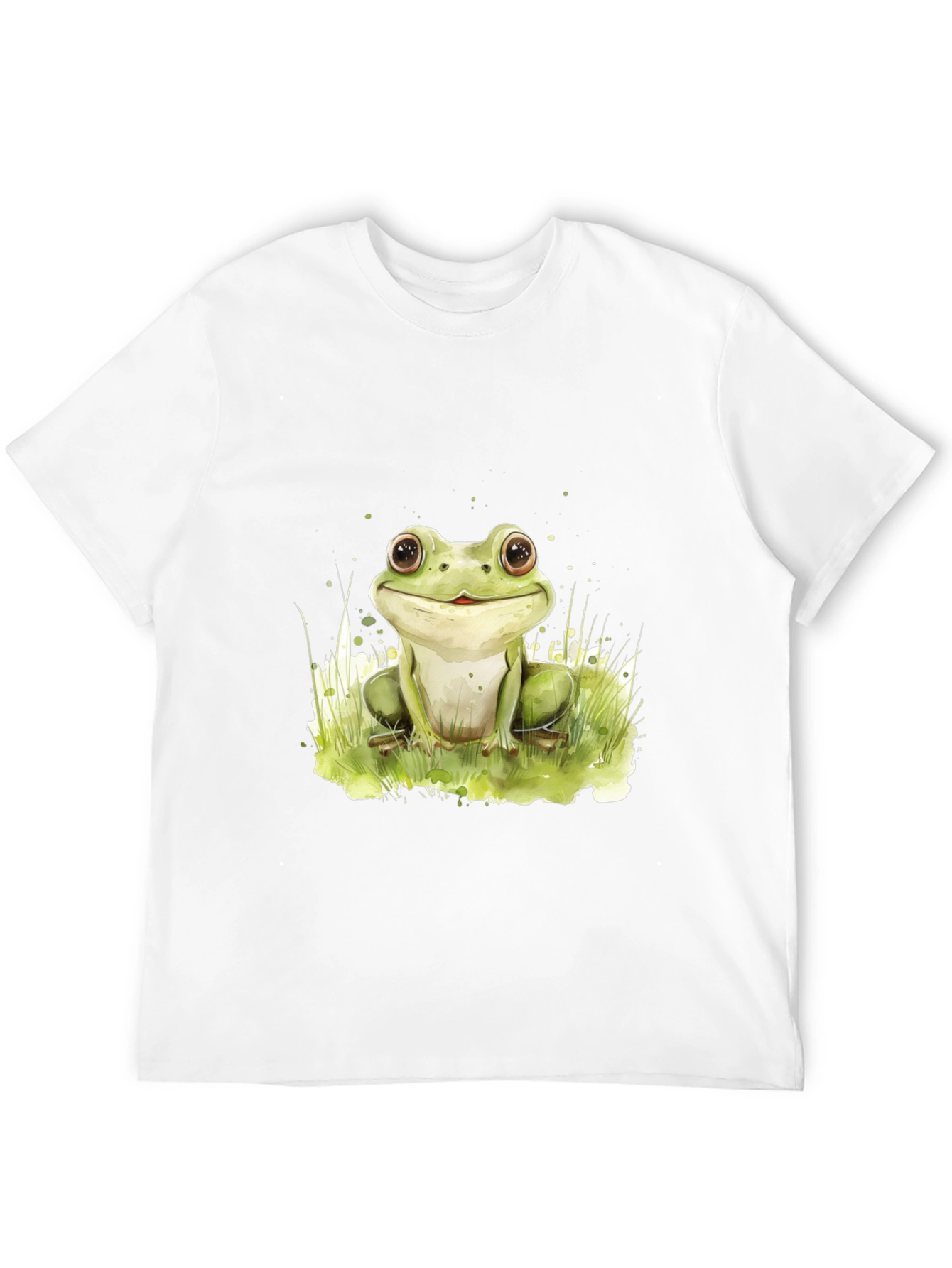 Cute Frog Graphic Black T-Shirt