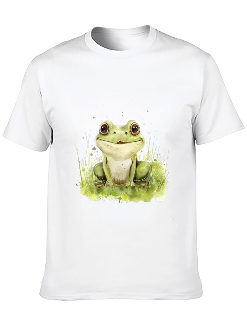 Cute Frog Graphic Black T-Shirt