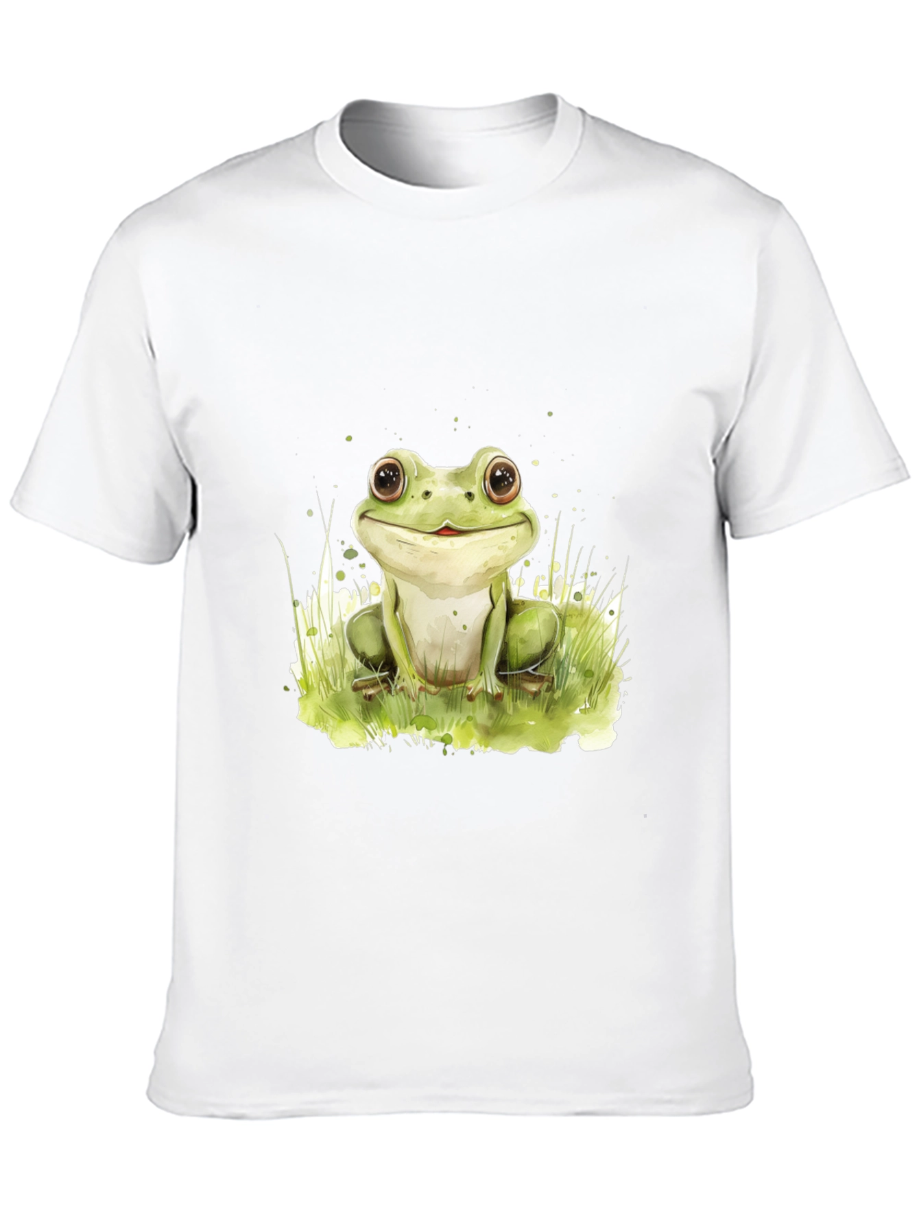 Cute Frog Graphic Black T-Shirt