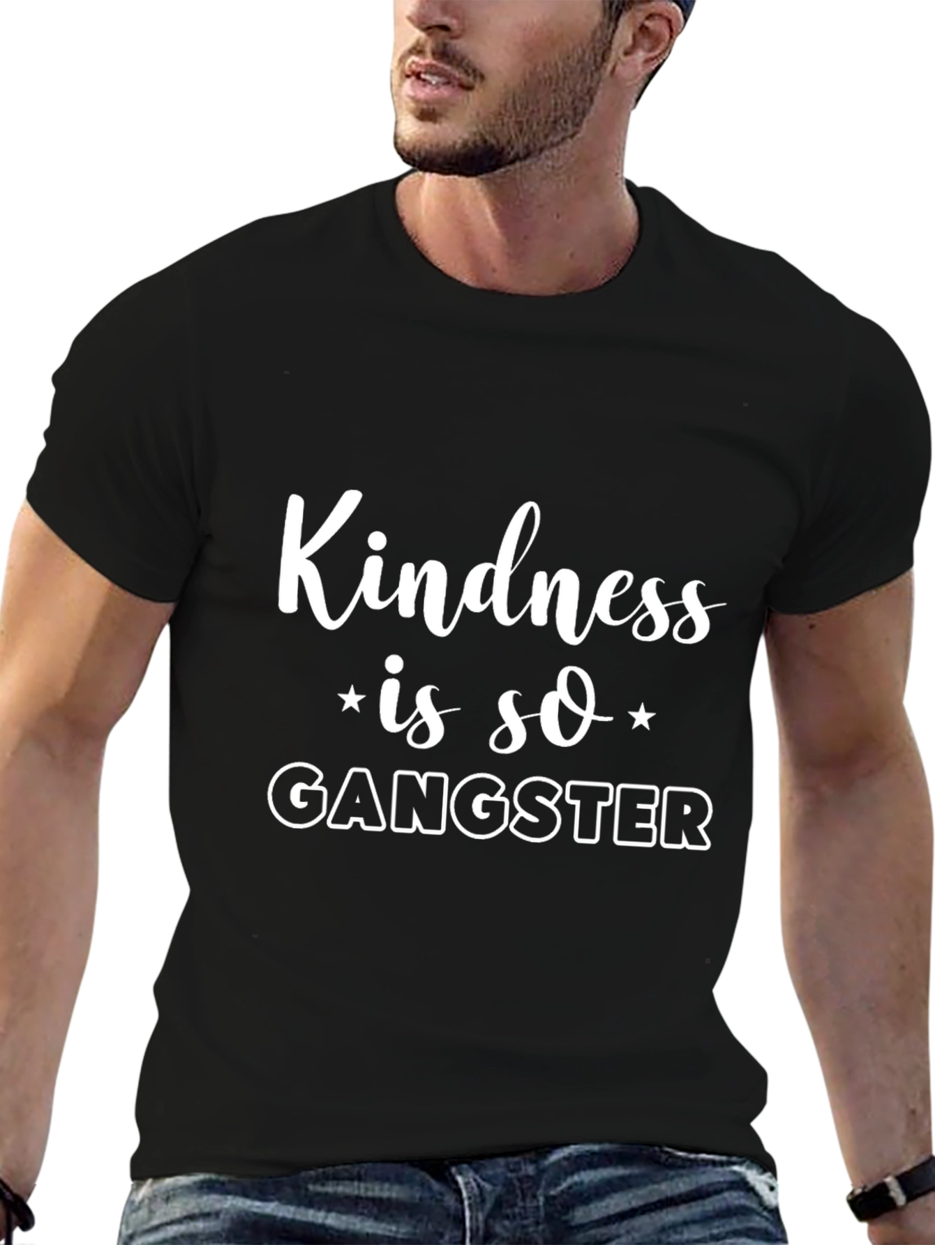 Kindness is so Gangster Black T-Shirt
