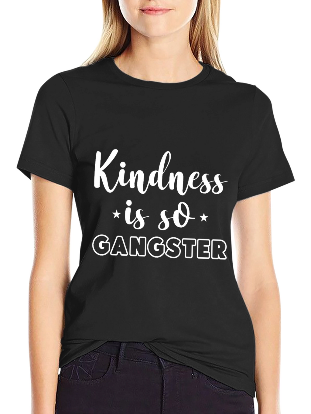Kindness is so Gangster Black T-Shirt