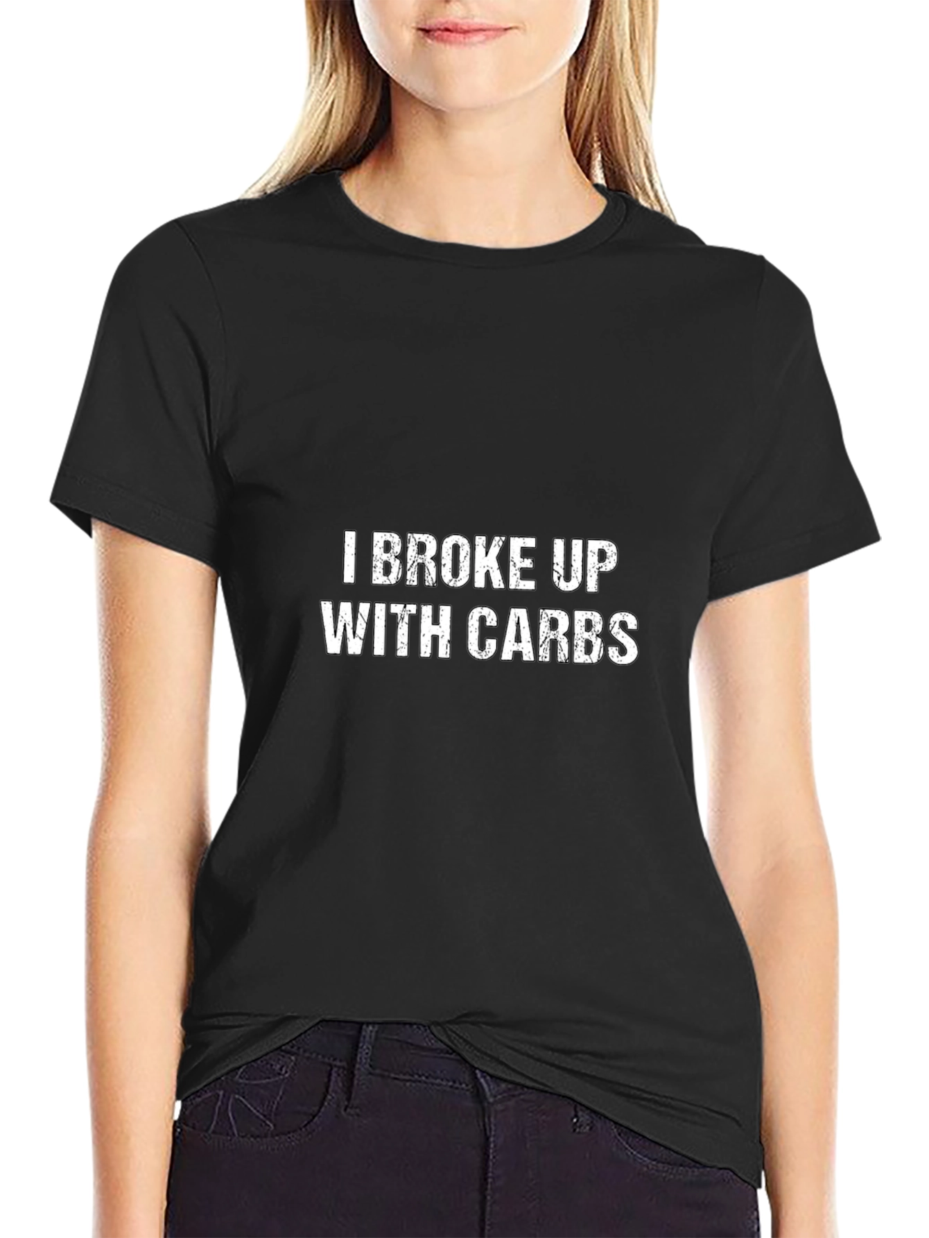 I Broke Up With Carbs T-Shirt - Funny Diet Shirt