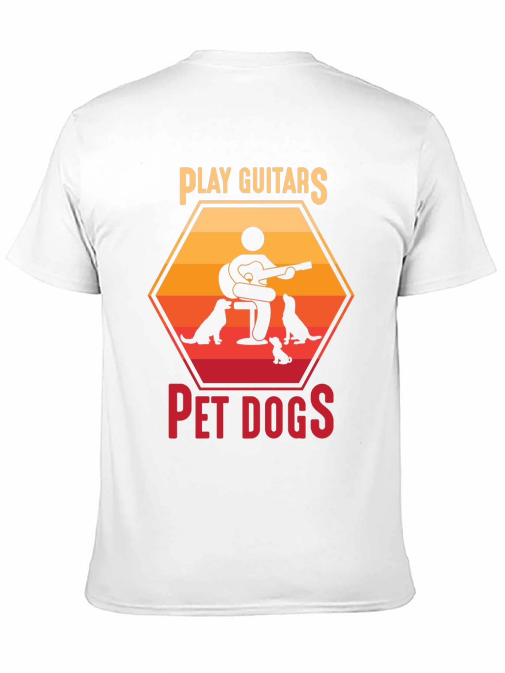 Play Guitars Pet Dogs Graphic T-Shirt