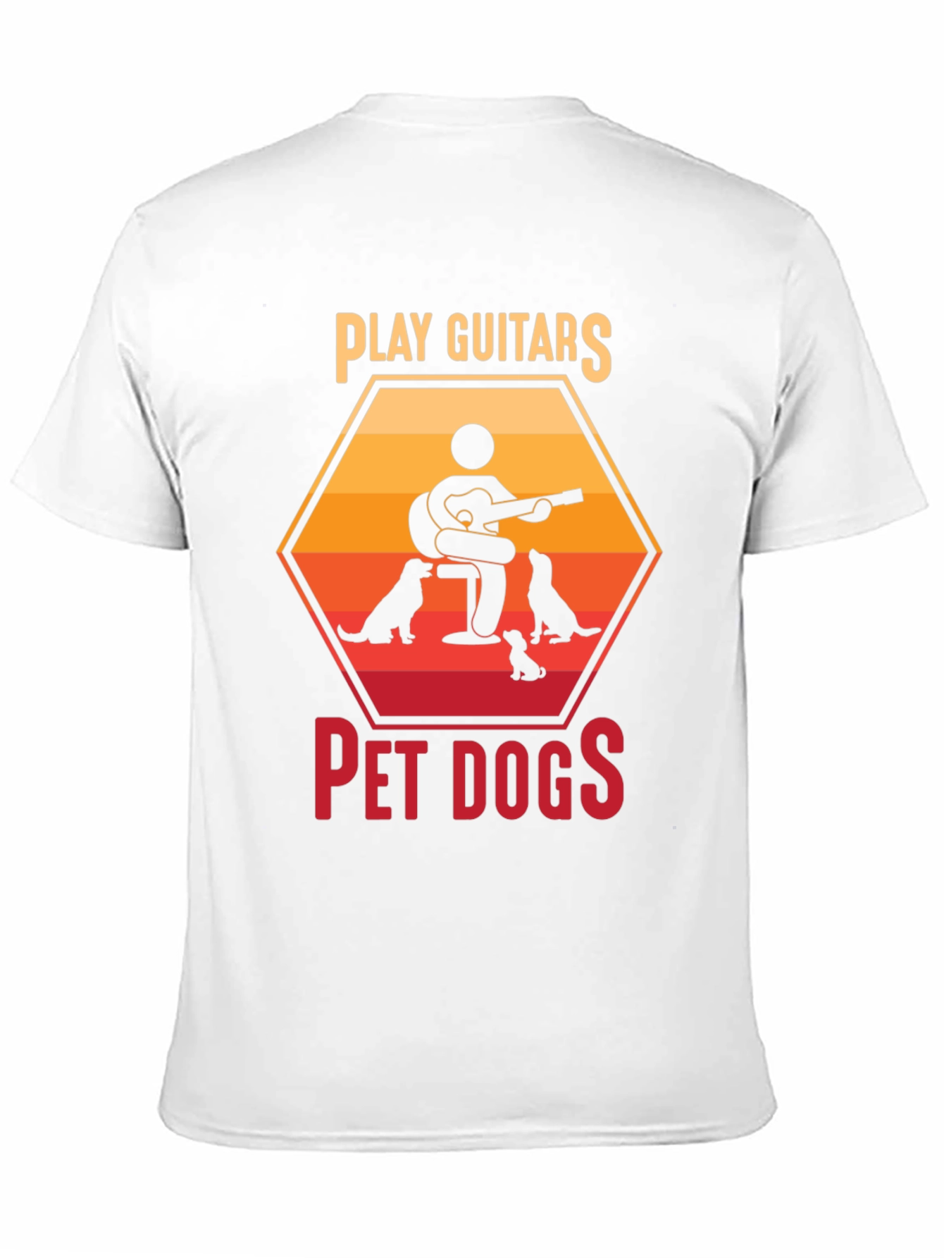 Play Guitars Pet Dogs Graphic T-Shirt