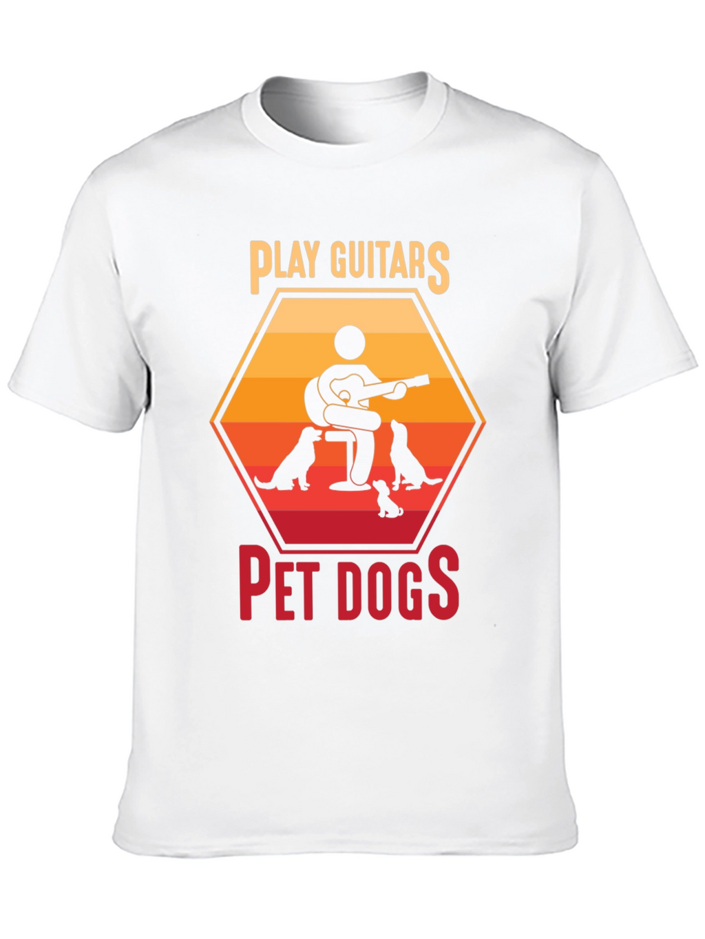 Play Guitars Pet Dogs Graphic T-Shirt