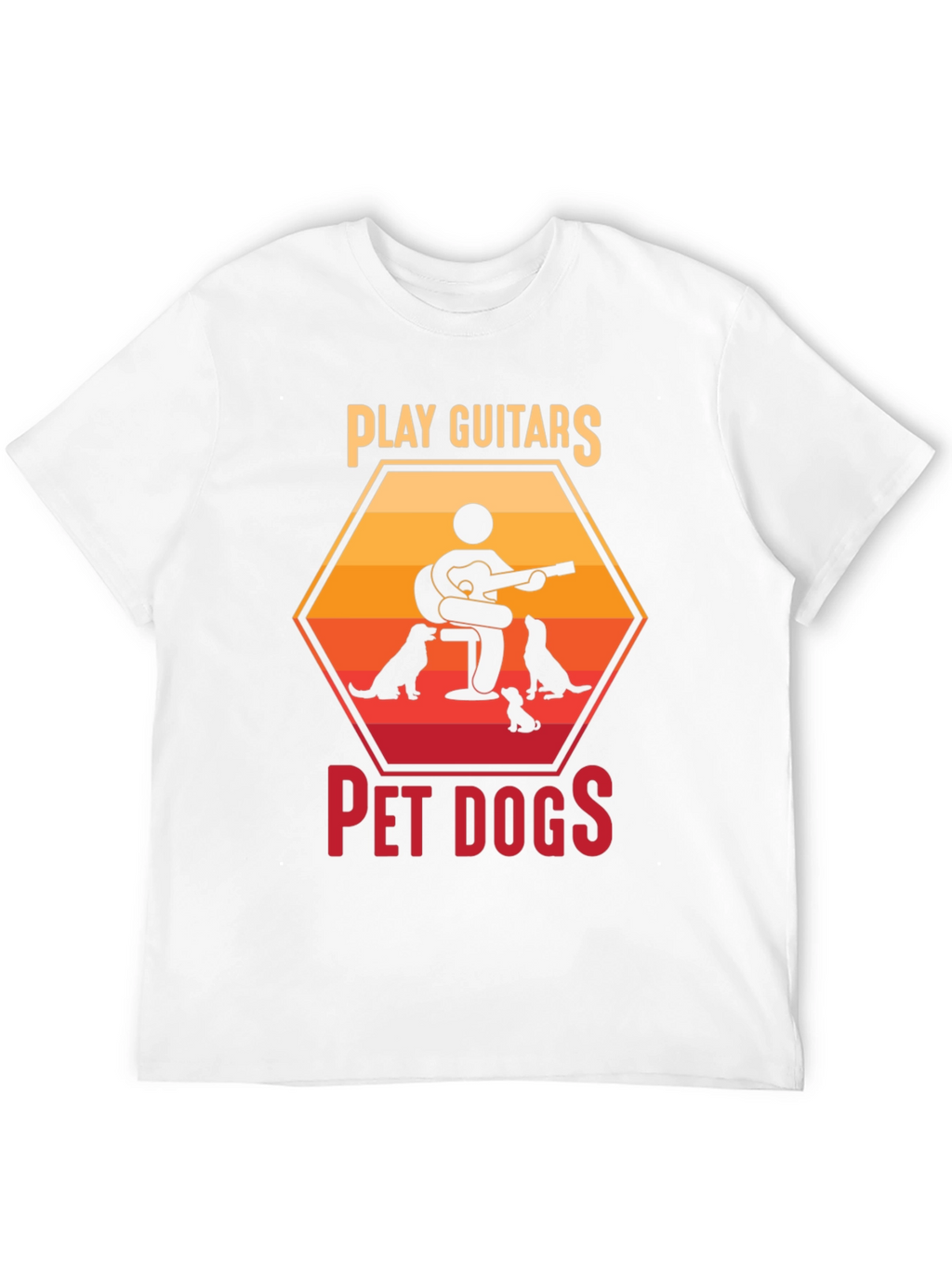 Play Guitars Pet Dogs Graphic T-Shirt