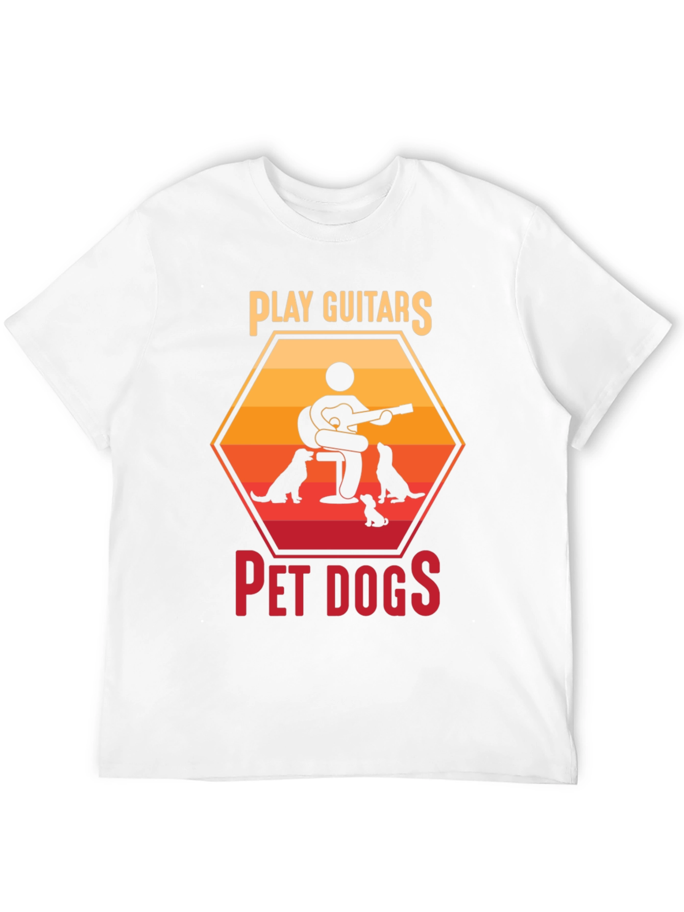 Play Guitars Pet Dogs Graphic T-Shirt