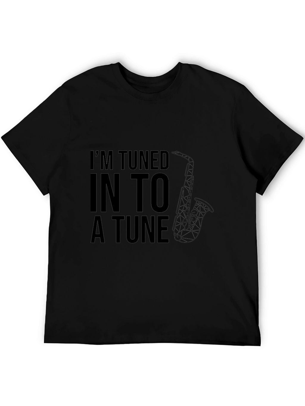 Tuned Into a Tune Saxophone Graphic Tee