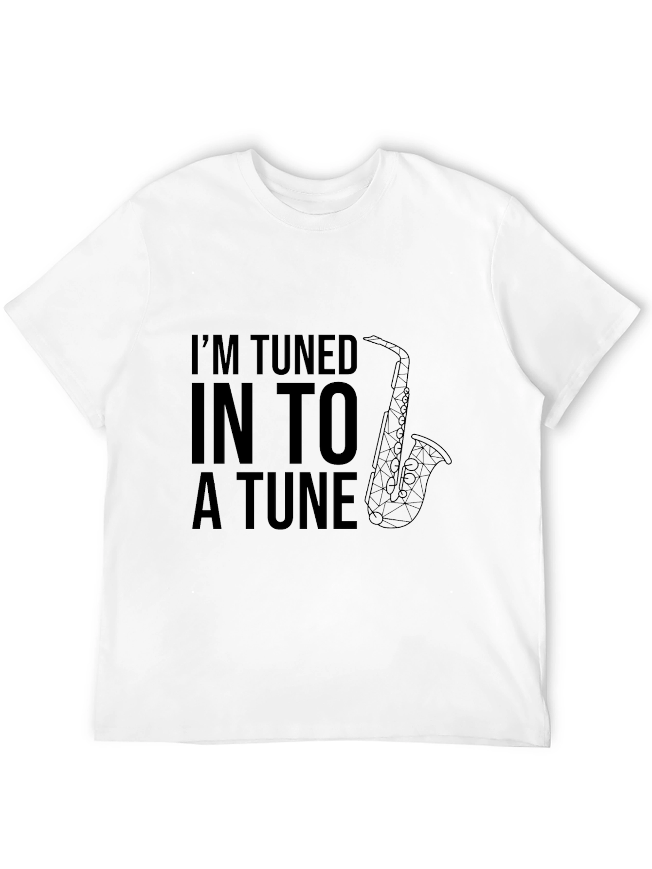 Tuned Into a Tune Saxophone Graphic Tee