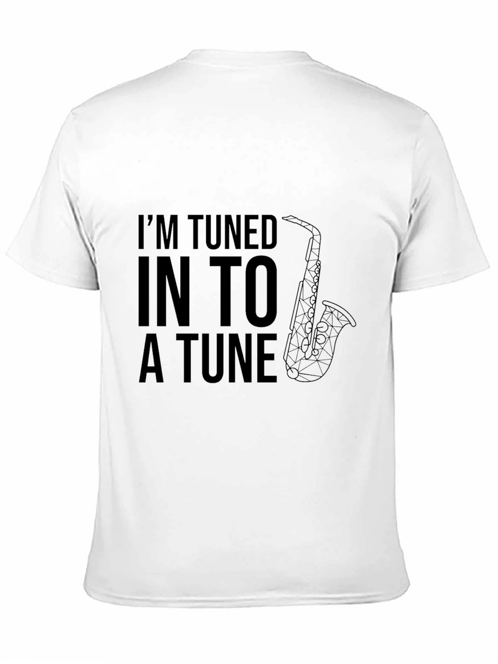 Tuned Into a Tune Saxophone Graphic Tee