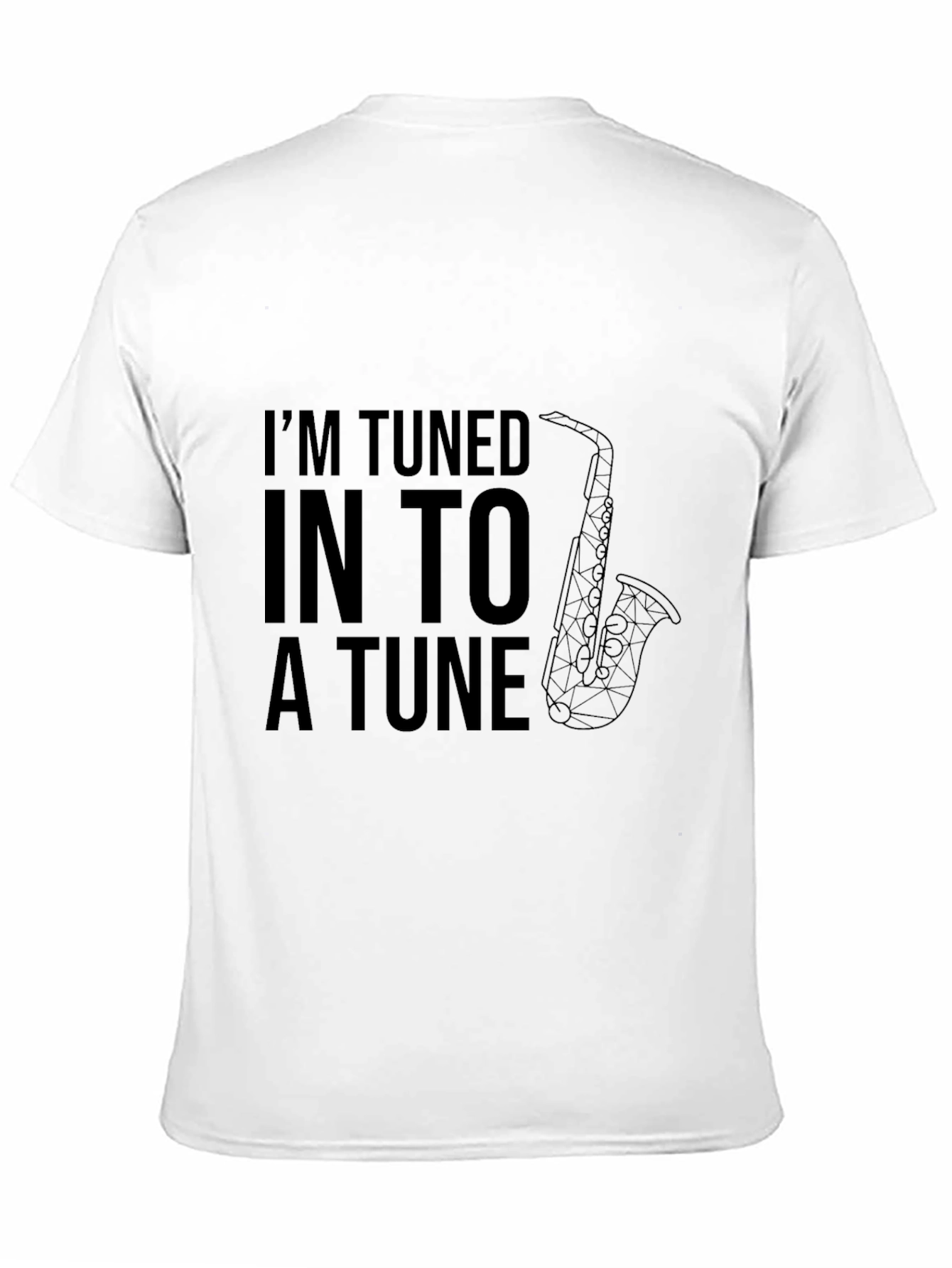Tuned Into a Tune Saxophone Graphic Tee