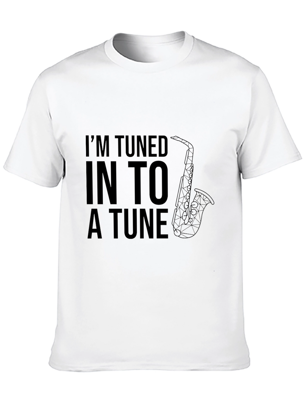 Tuned Into a Tune Saxophone Graphic Tee