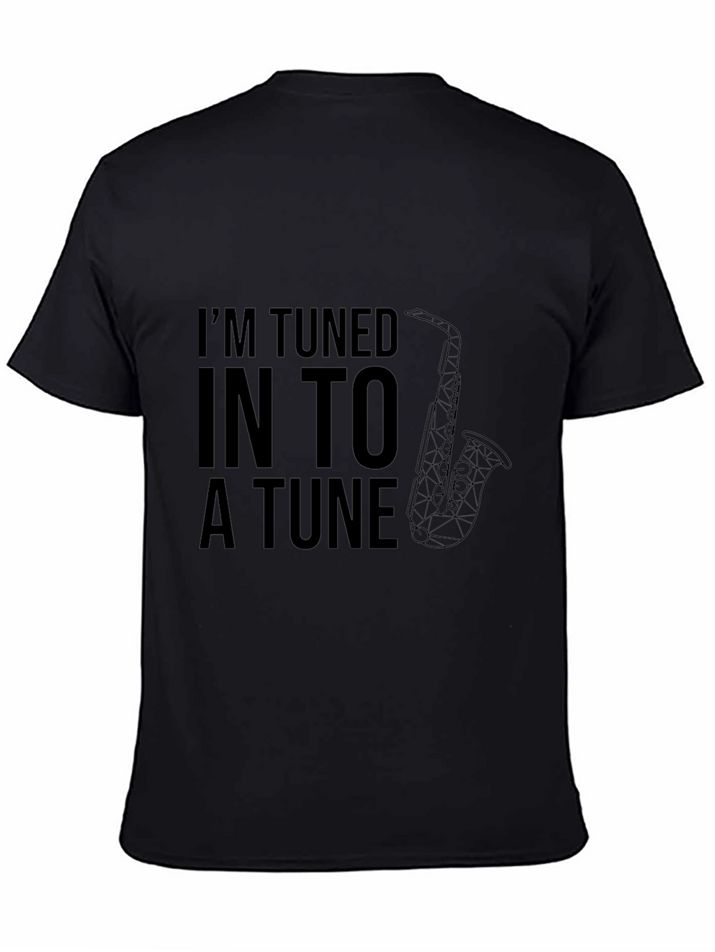 Tuned Into a Tune Saxophone Graphic Tee