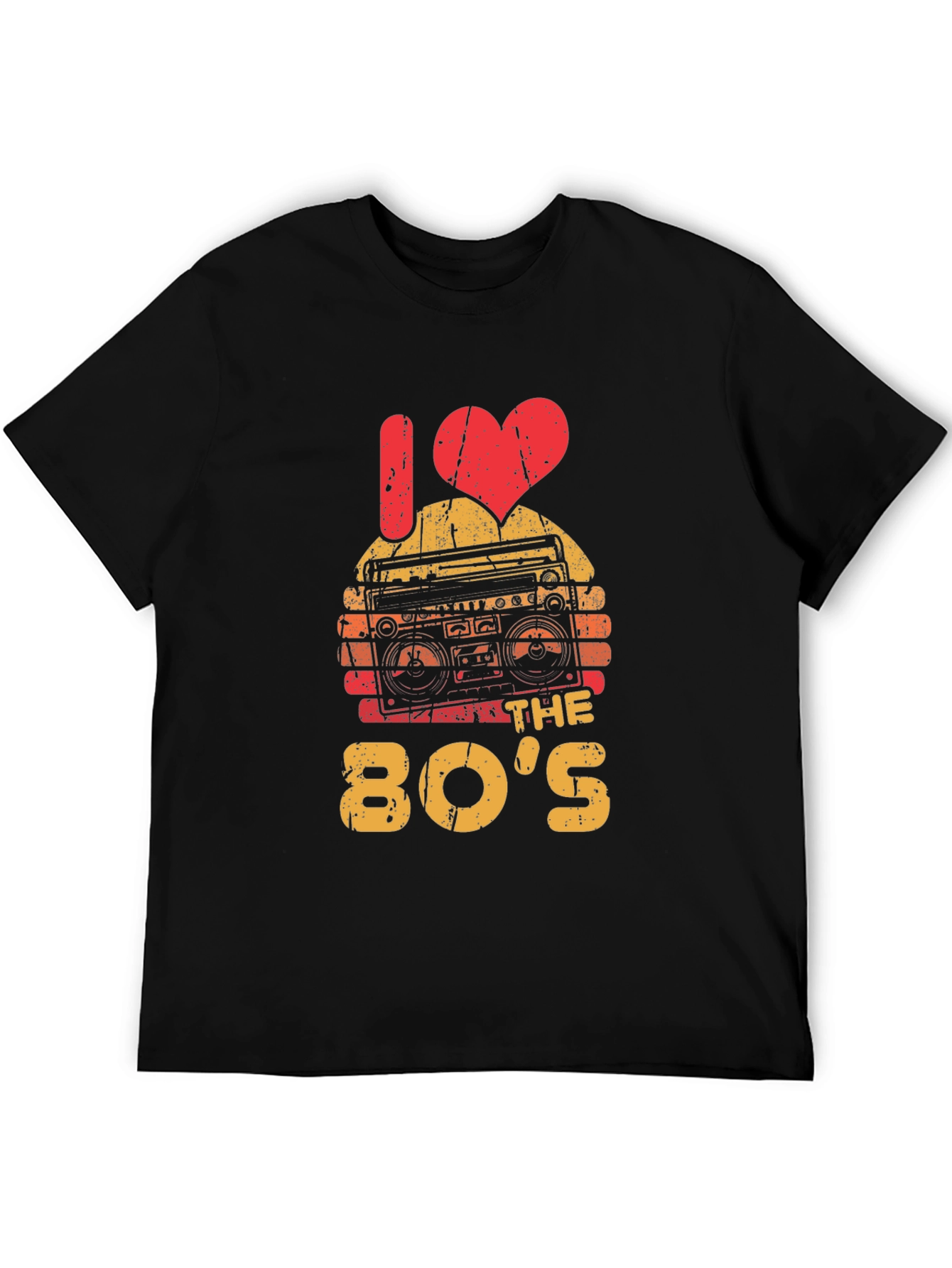 I Love the 80s Retro Boombox Graphic T-Shirt