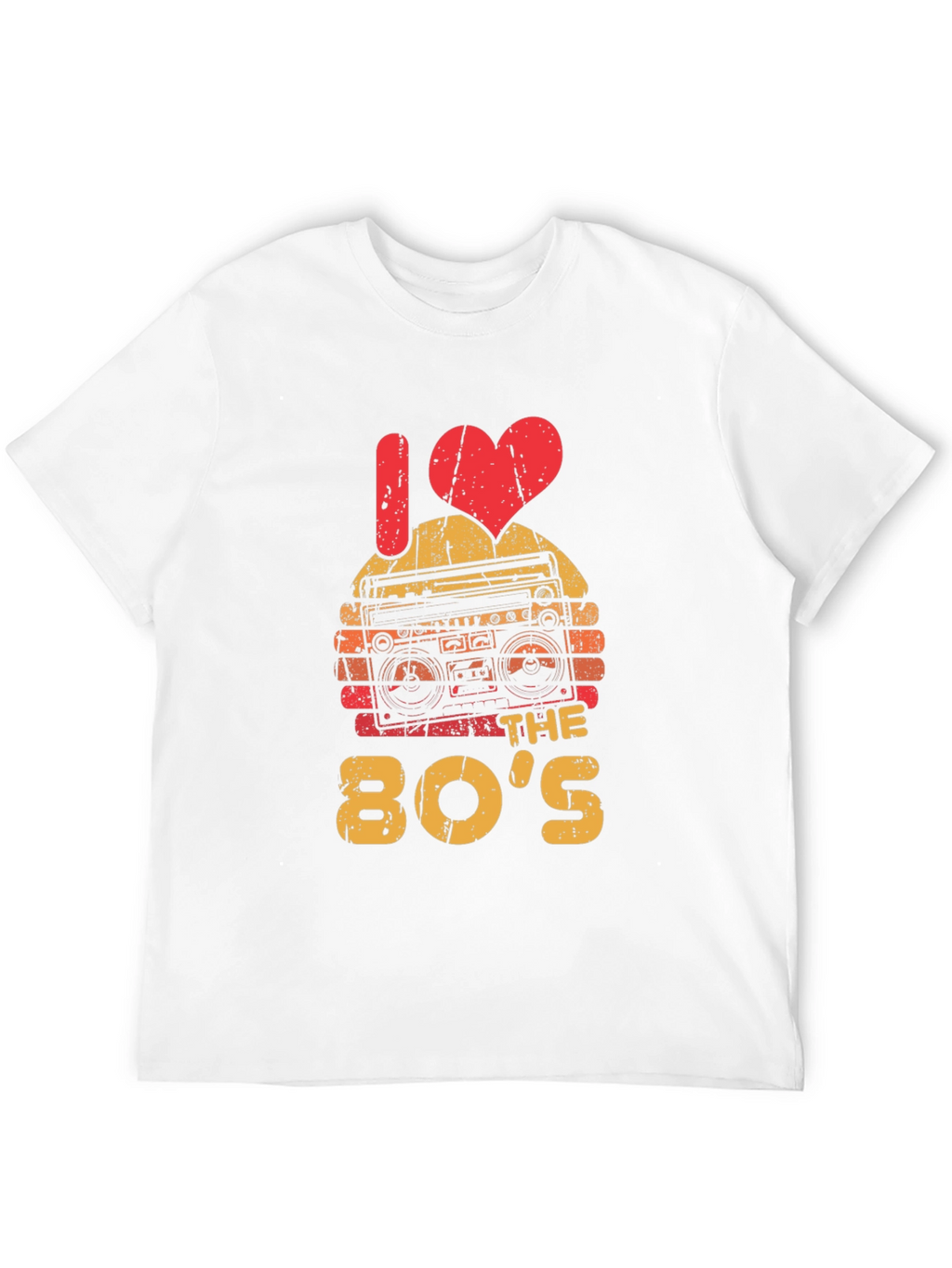 I Love the 80s Retro Boombox Graphic T-Shirt