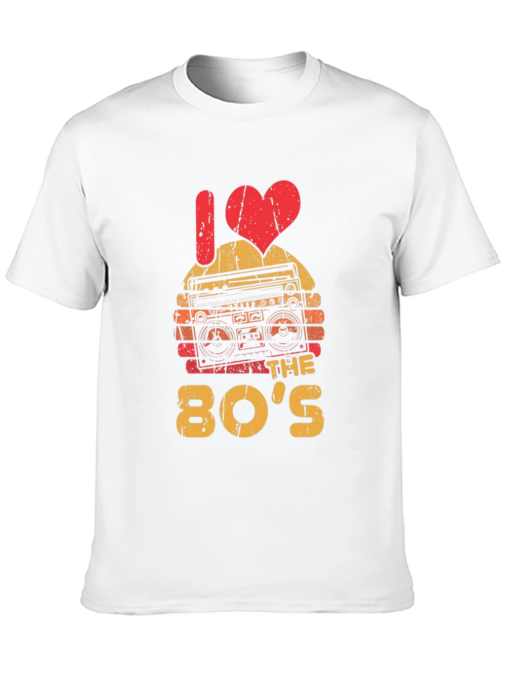 I Love the 80s Retro Boombox Graphic T-Shirt