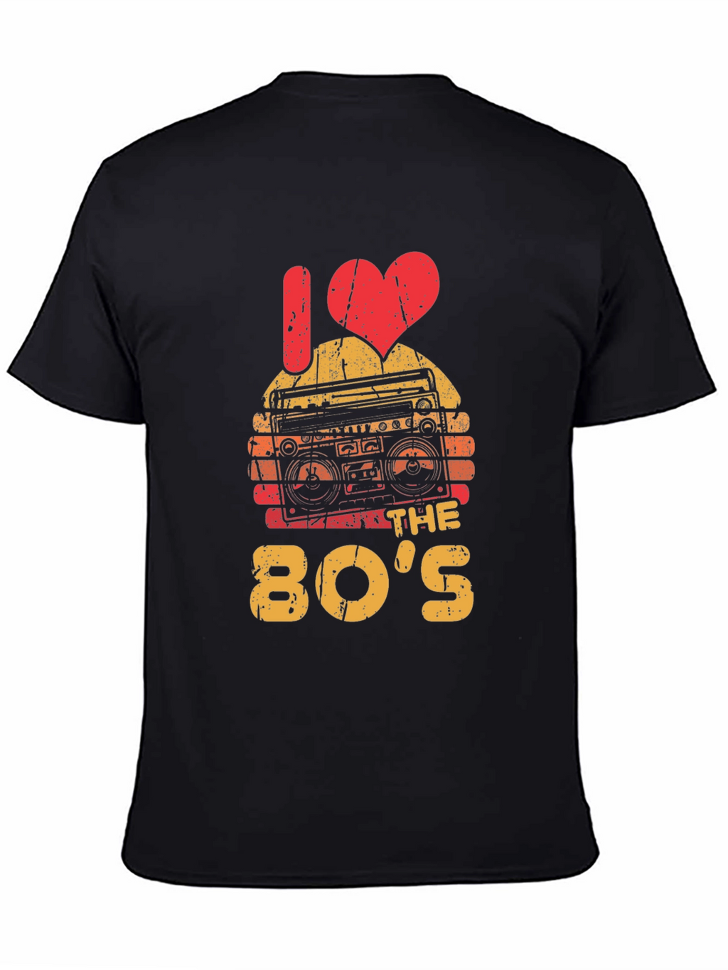 I Love the 80s Retro Boombox Graphic T-Shirt