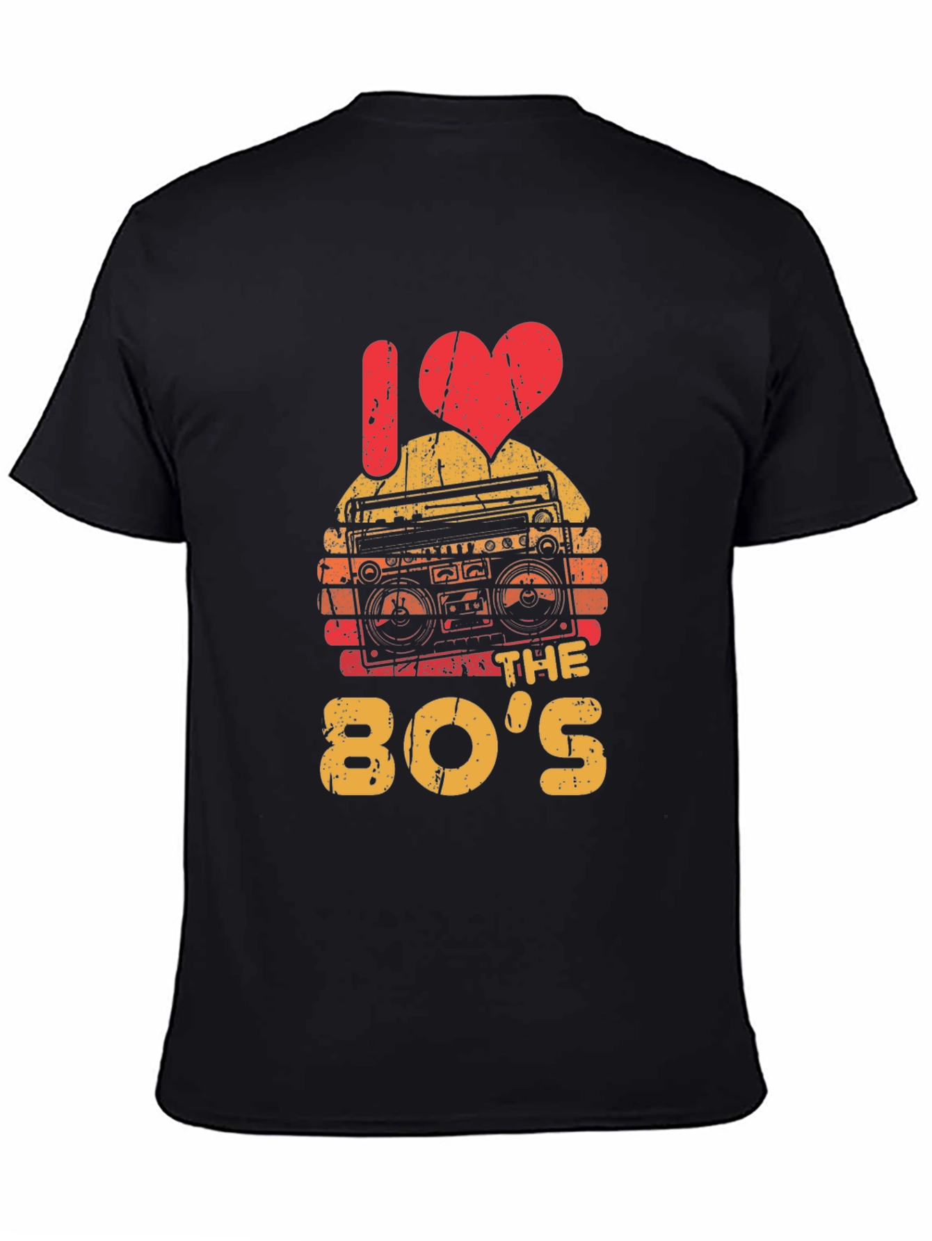 I Love the 80s Retro Boombox Graphic T-Shirt