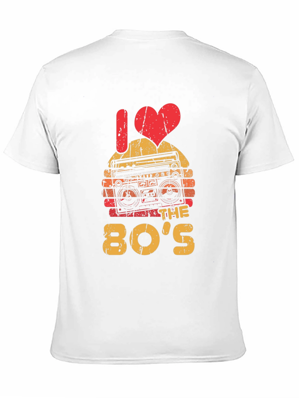I Love the 80s Retro Boombox Graphic T-Shirt