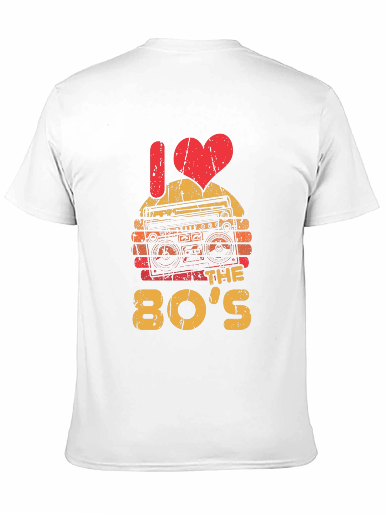 I Love the 80s Retro Boombox Graphic T-Shirt