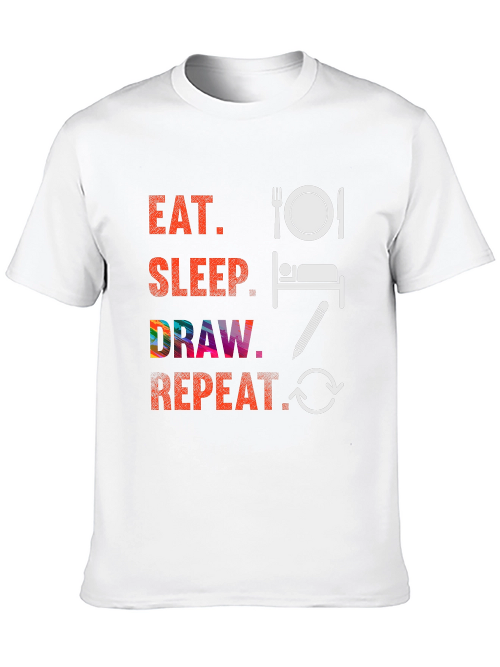 Eat Sleep Draw Repeat Graphic Tee