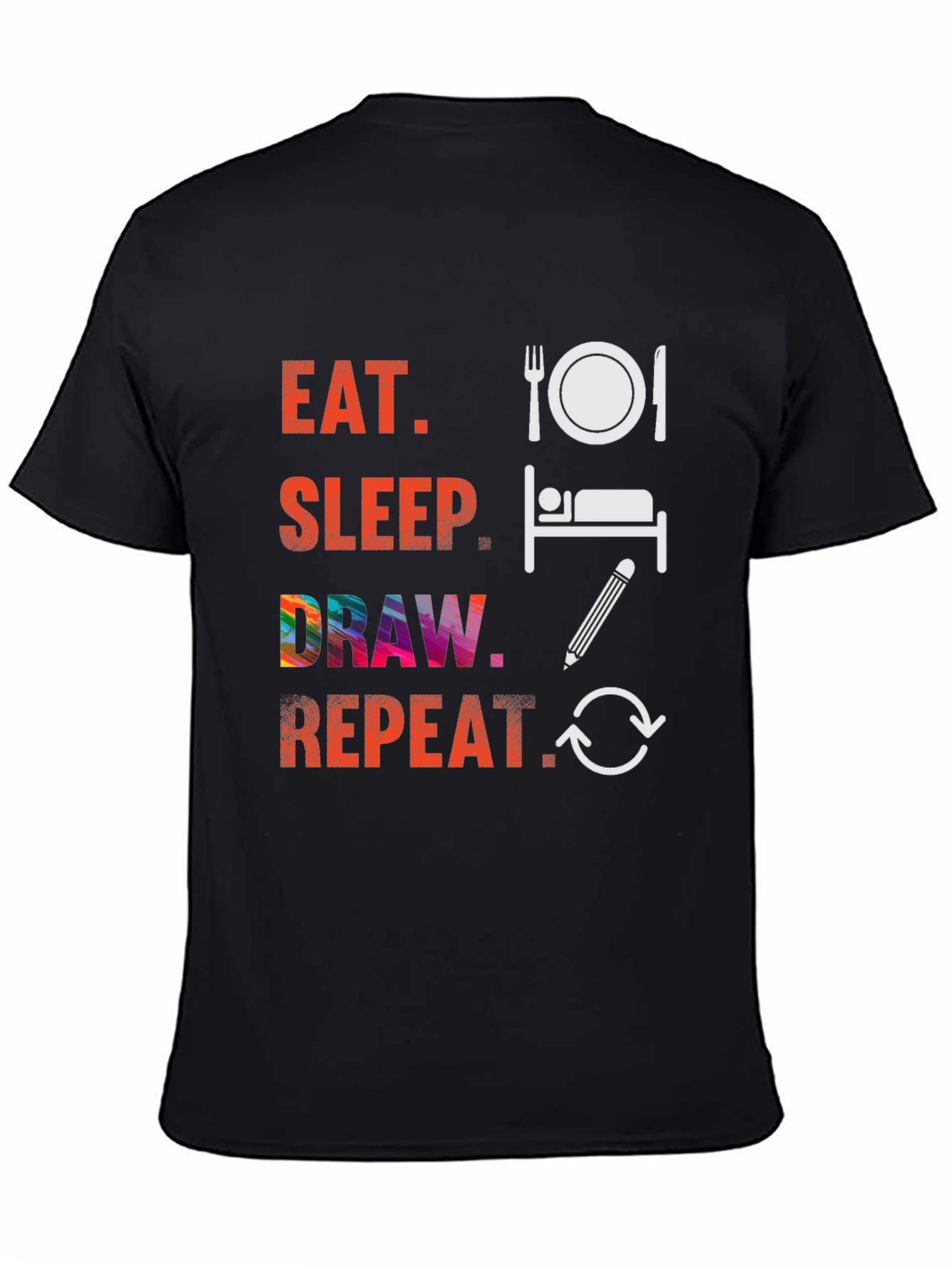 Eat Sleep Draw Repeat Graphic Tee