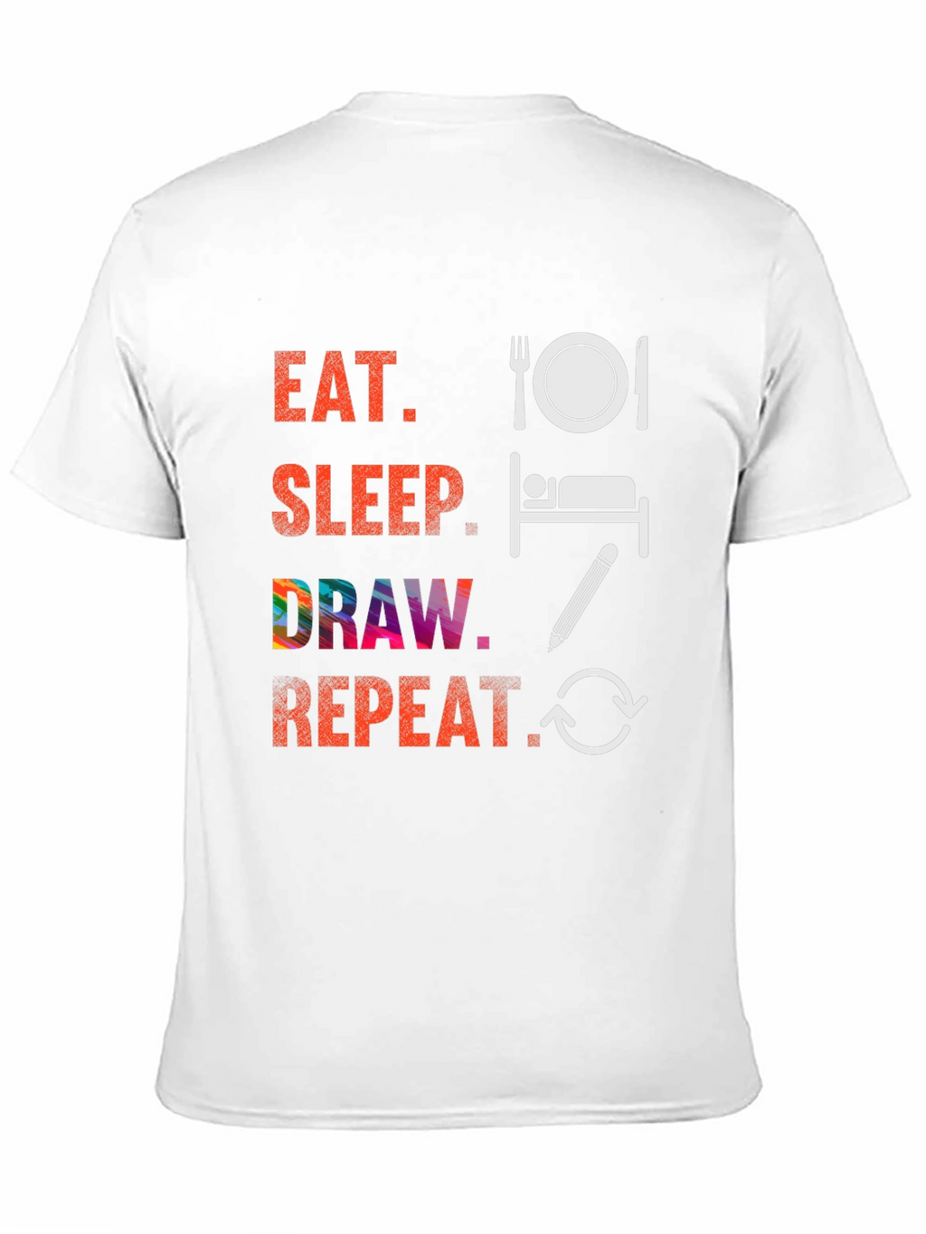 Eat Sleep Draw Repeat Graphic Tee