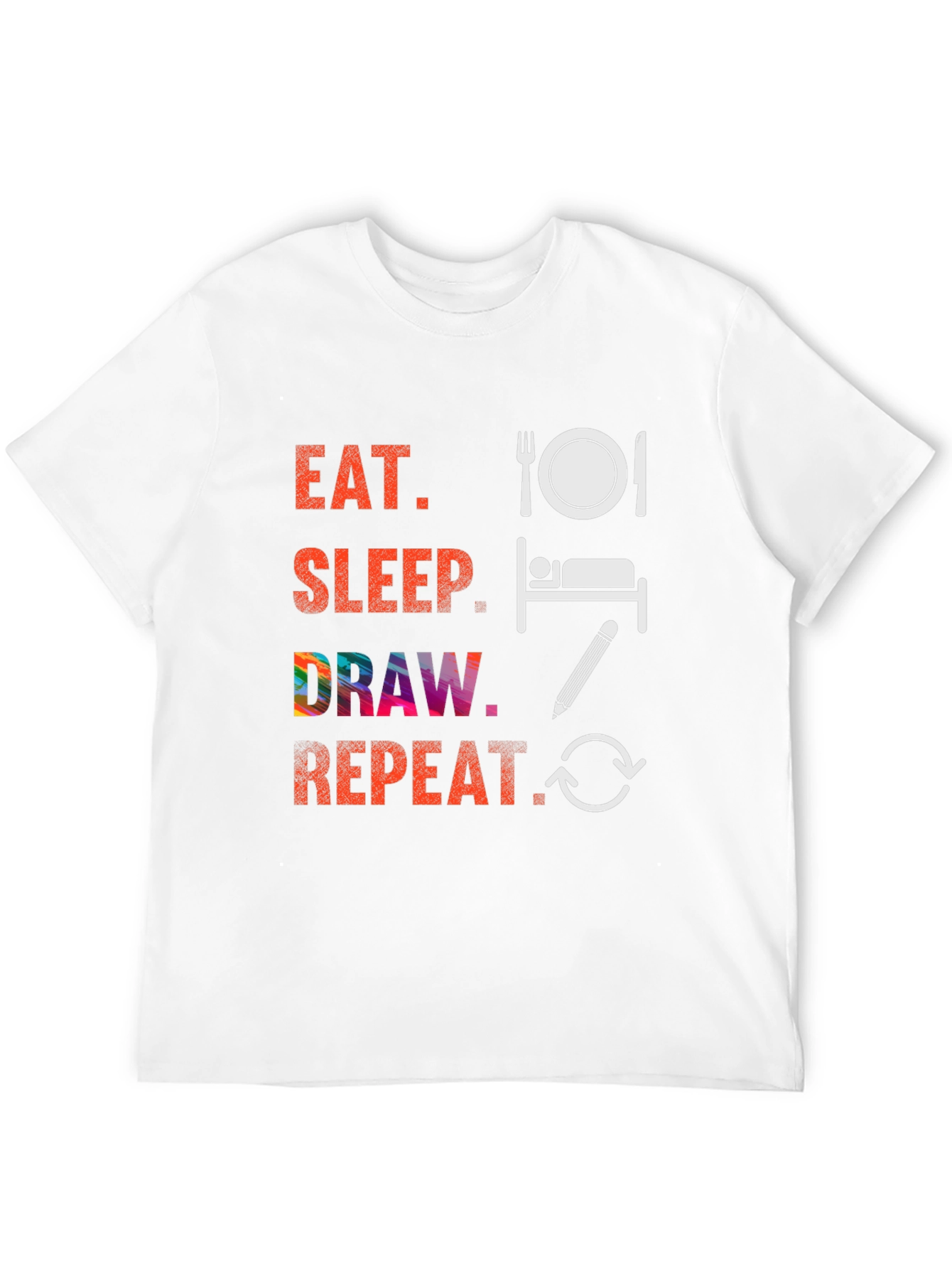 Eat Sleep Draw Repeat Graphic Tee
