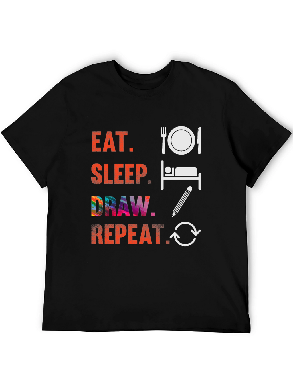 Eat Sleep Draw Repeat Graphic Tee