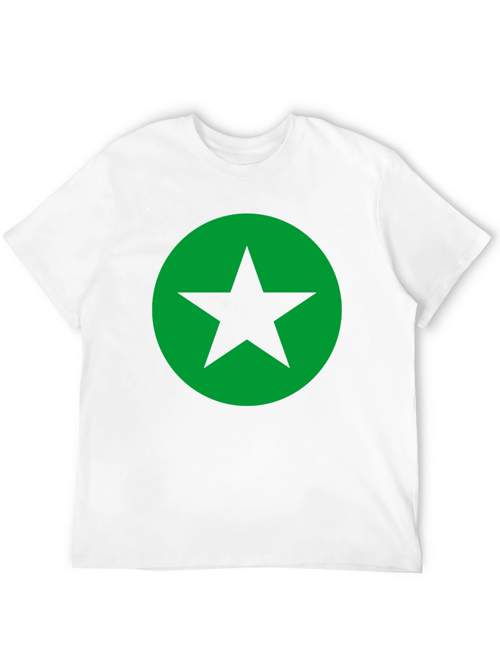 Black T-Shirt with Green Star Circle Graphic