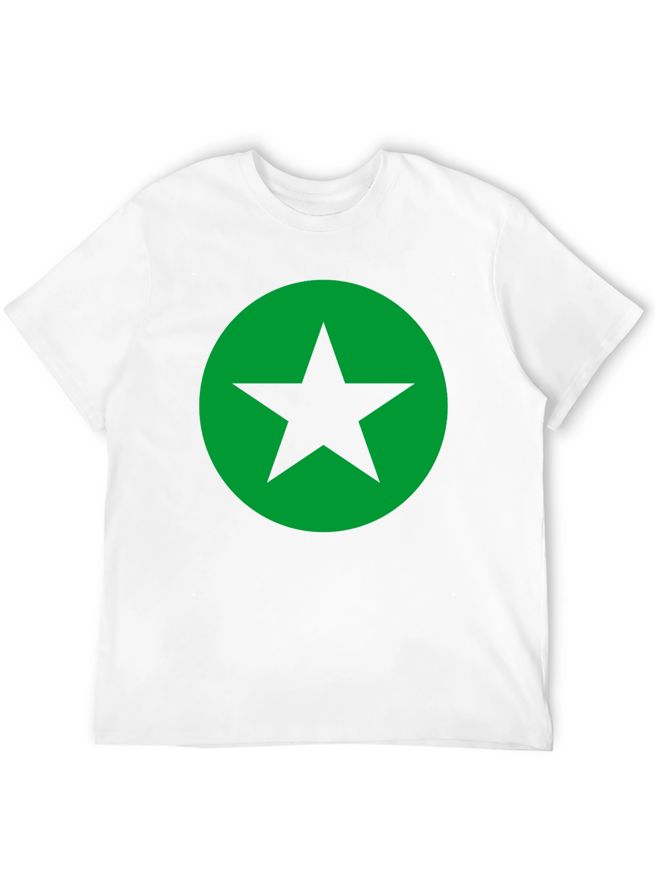 Black T-Shirt with Green Star Circle Graphic