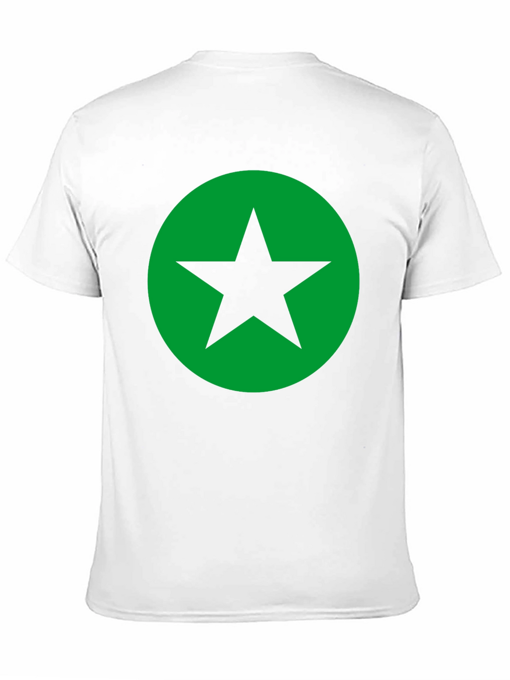 Black T-Shirt with Green Star Circle Graphic