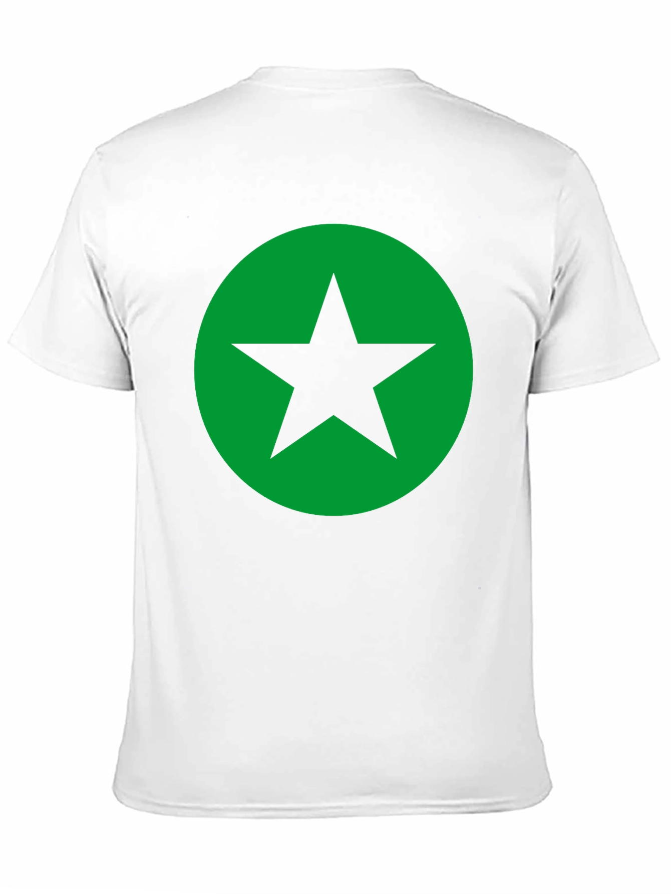 Black T-Shirt with Green Star Circle Graphic