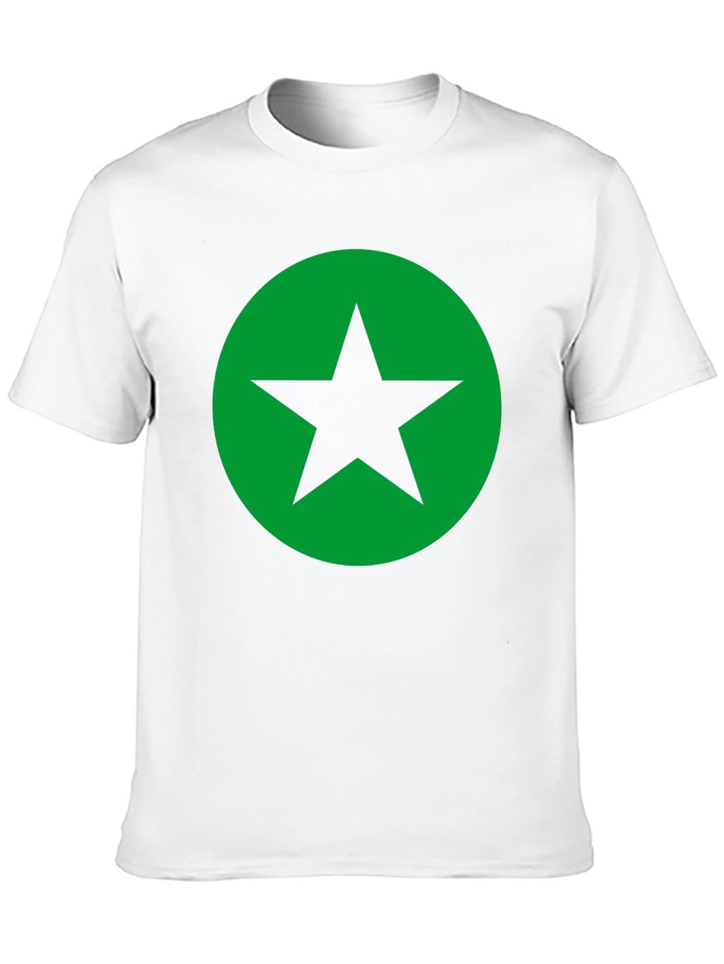 Black T-Shirt with Green Star Circle Graphic