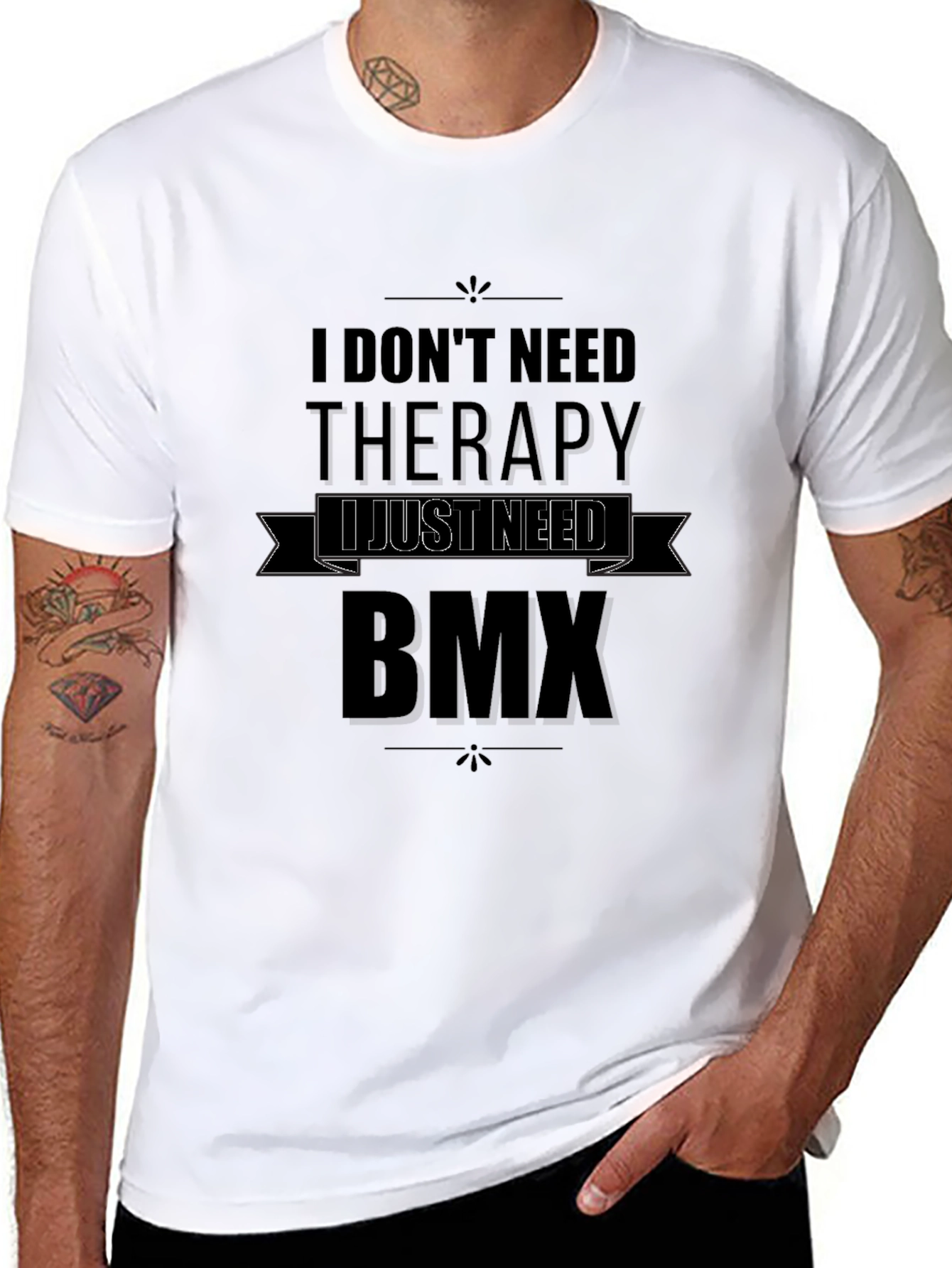 BMX Therapy T-Shirt - Black Graphic Tee