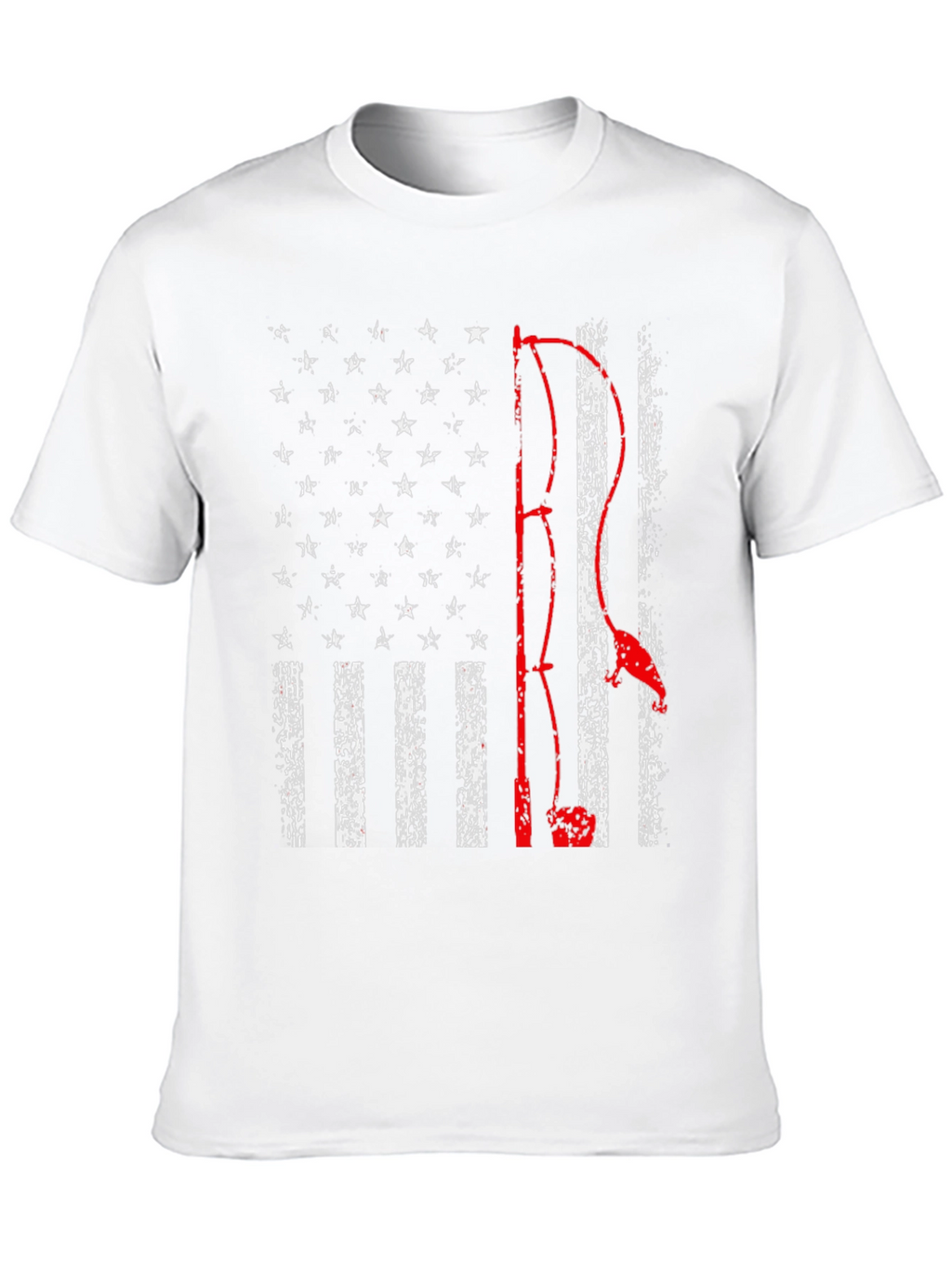 Fishing American Flag Graphic Tee