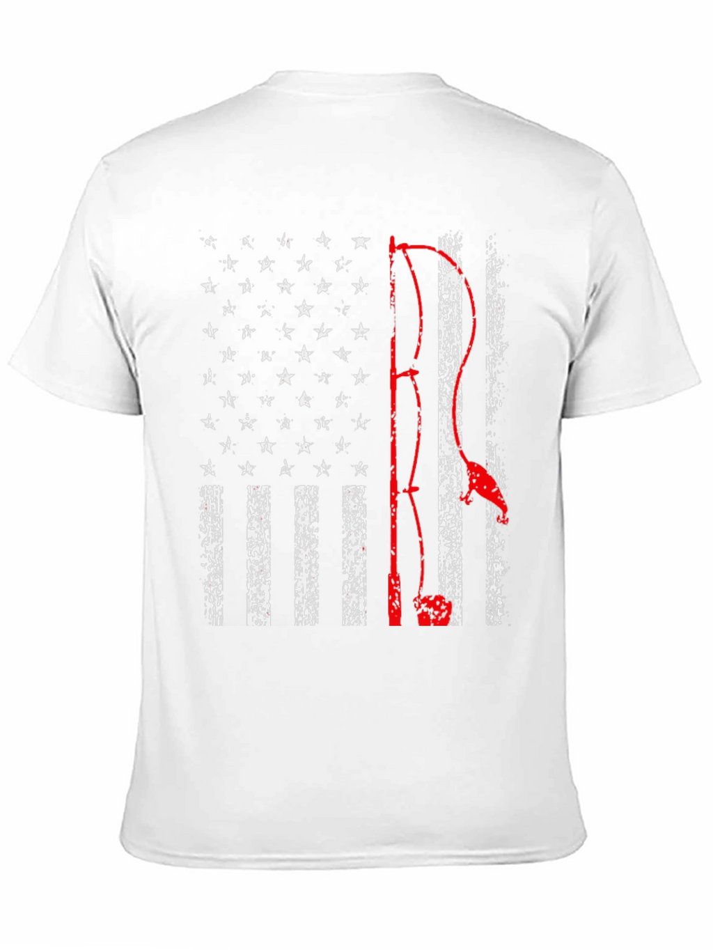 Fishing American Flag Graphic Tee